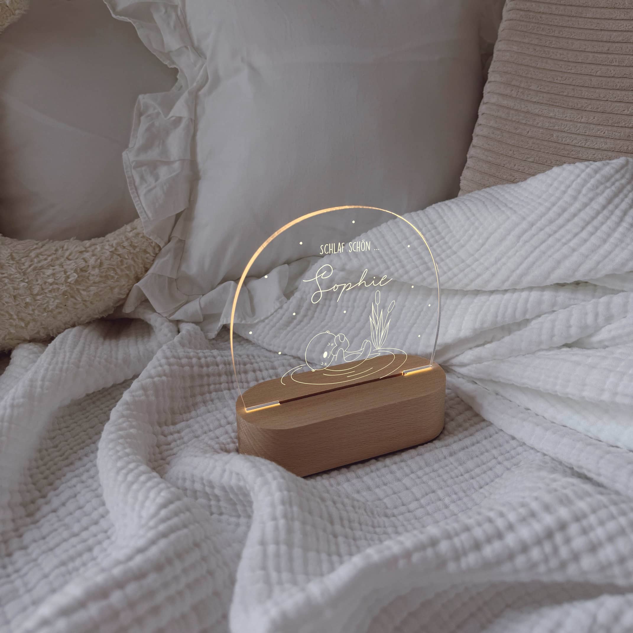 Nachtlicht Kinder personalisiert – LED Lampe Unter dem Meer