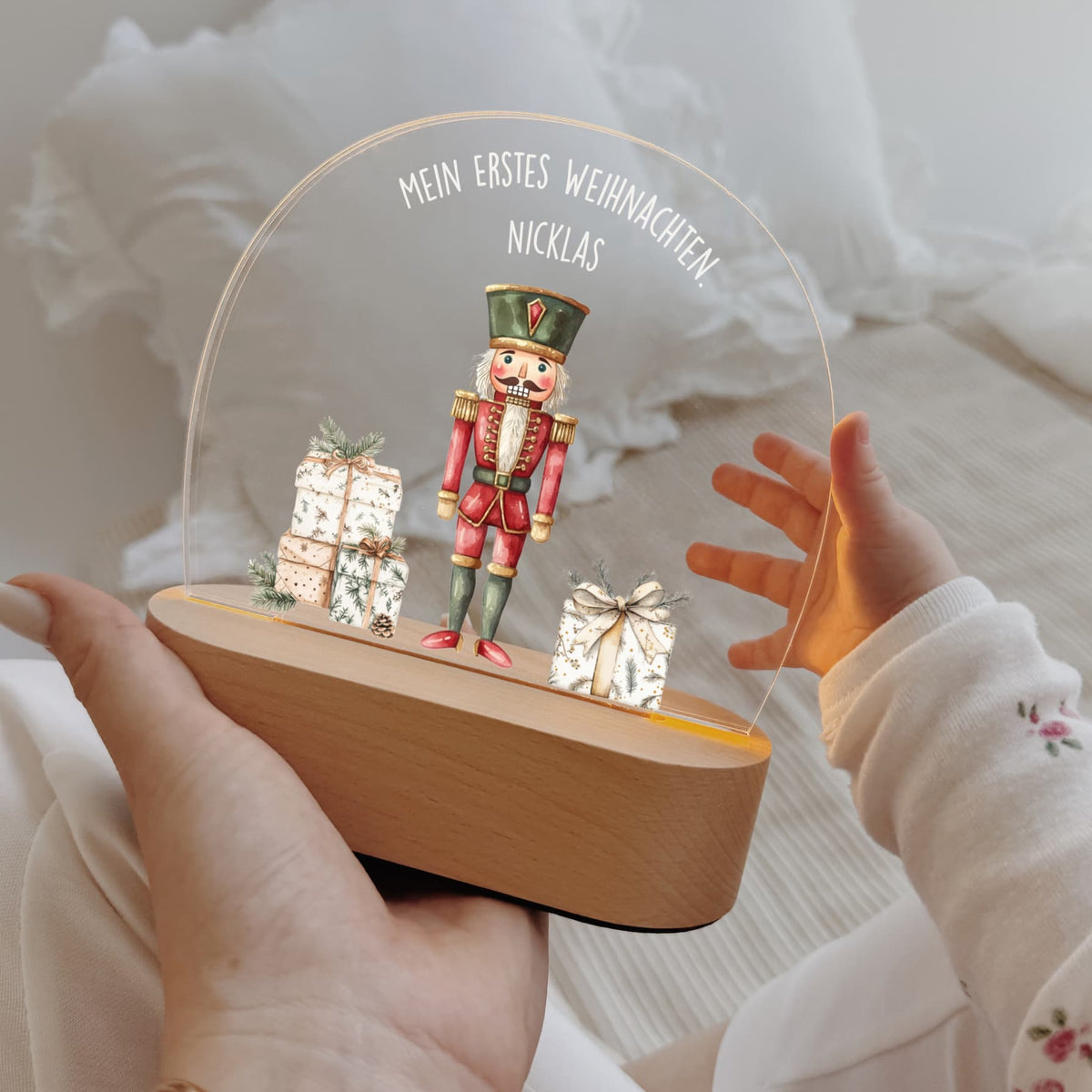 Nachtlicht personalisiert Kinder LED - Weihnachtsmotive