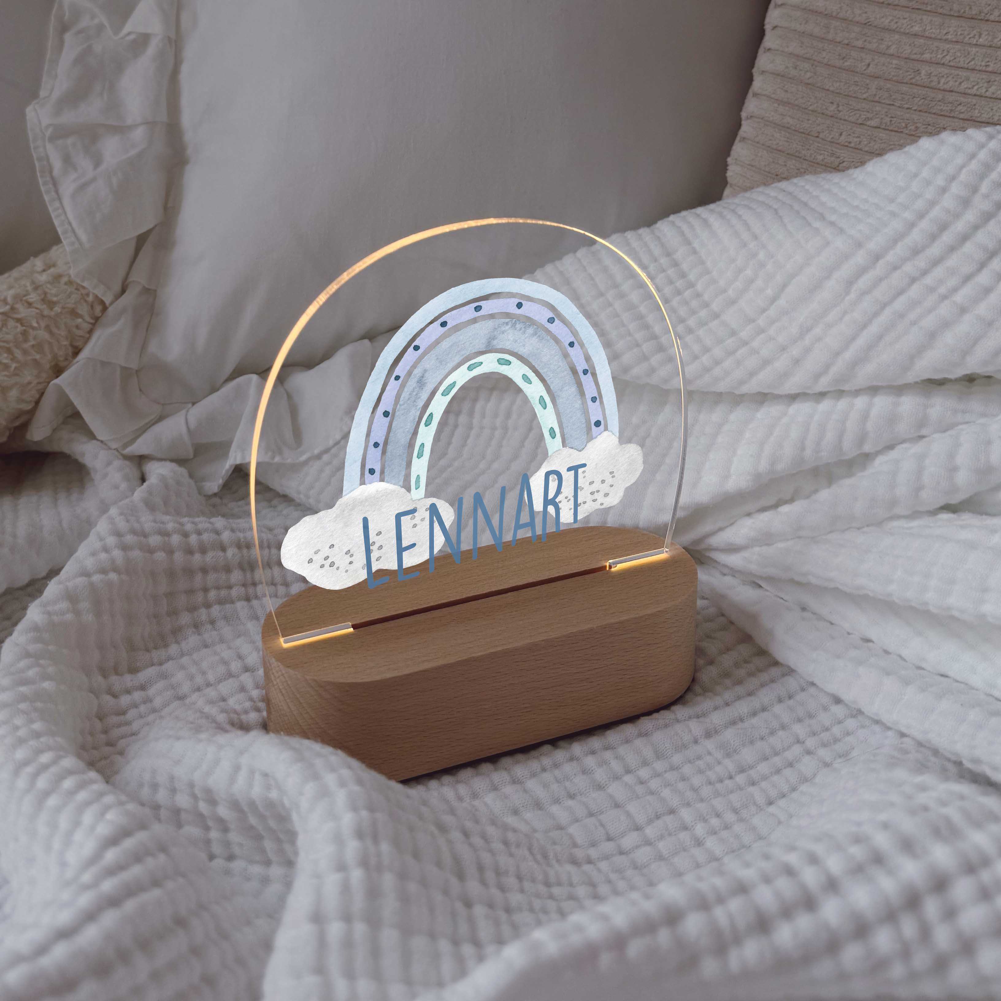 Nachtlicht Kinder personalisiert LED - Regenbögen