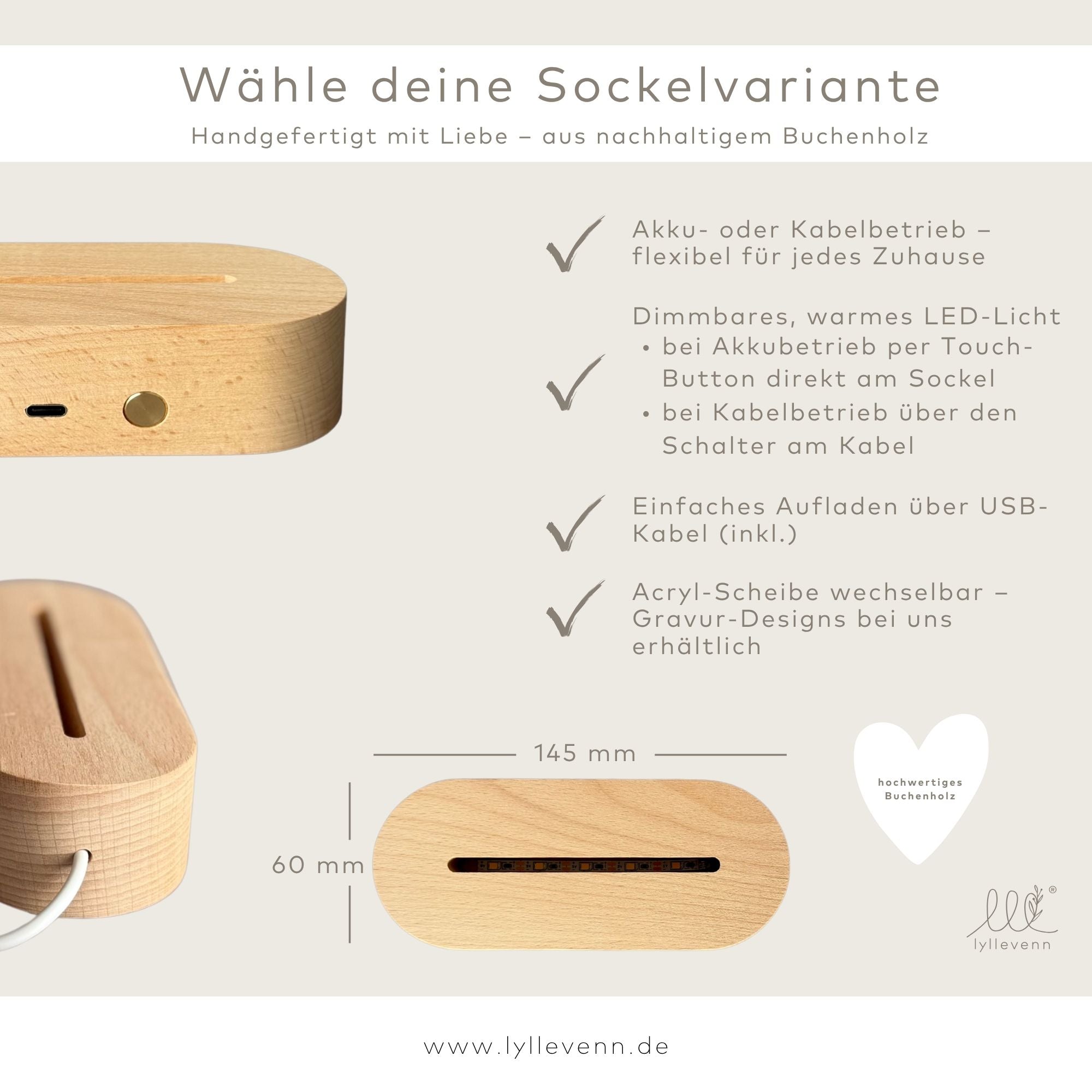 Nachtlicht Weihnachten – Countdown mit „Der Nussknacker“ Motiv