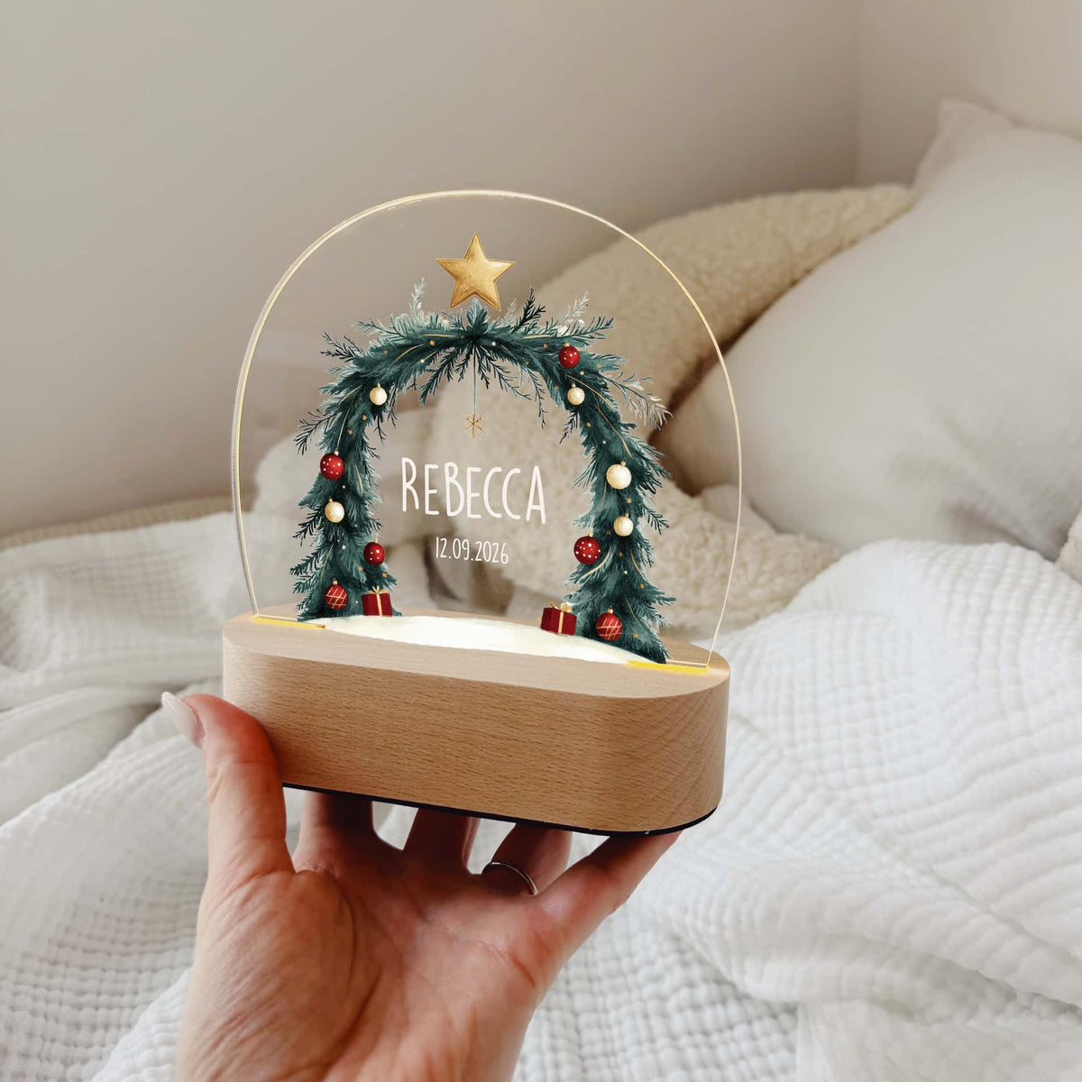 Nachtlicht personalisiert Kinder LED - Weihnachtsmotive