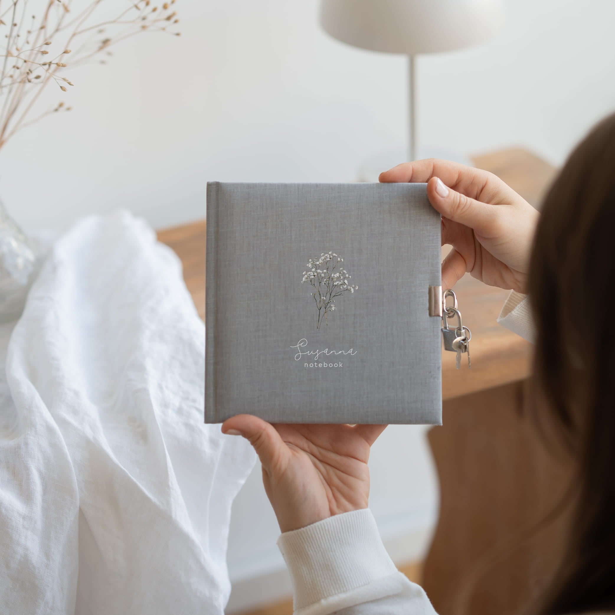 Notizbuch aus Leinen personalisierbar