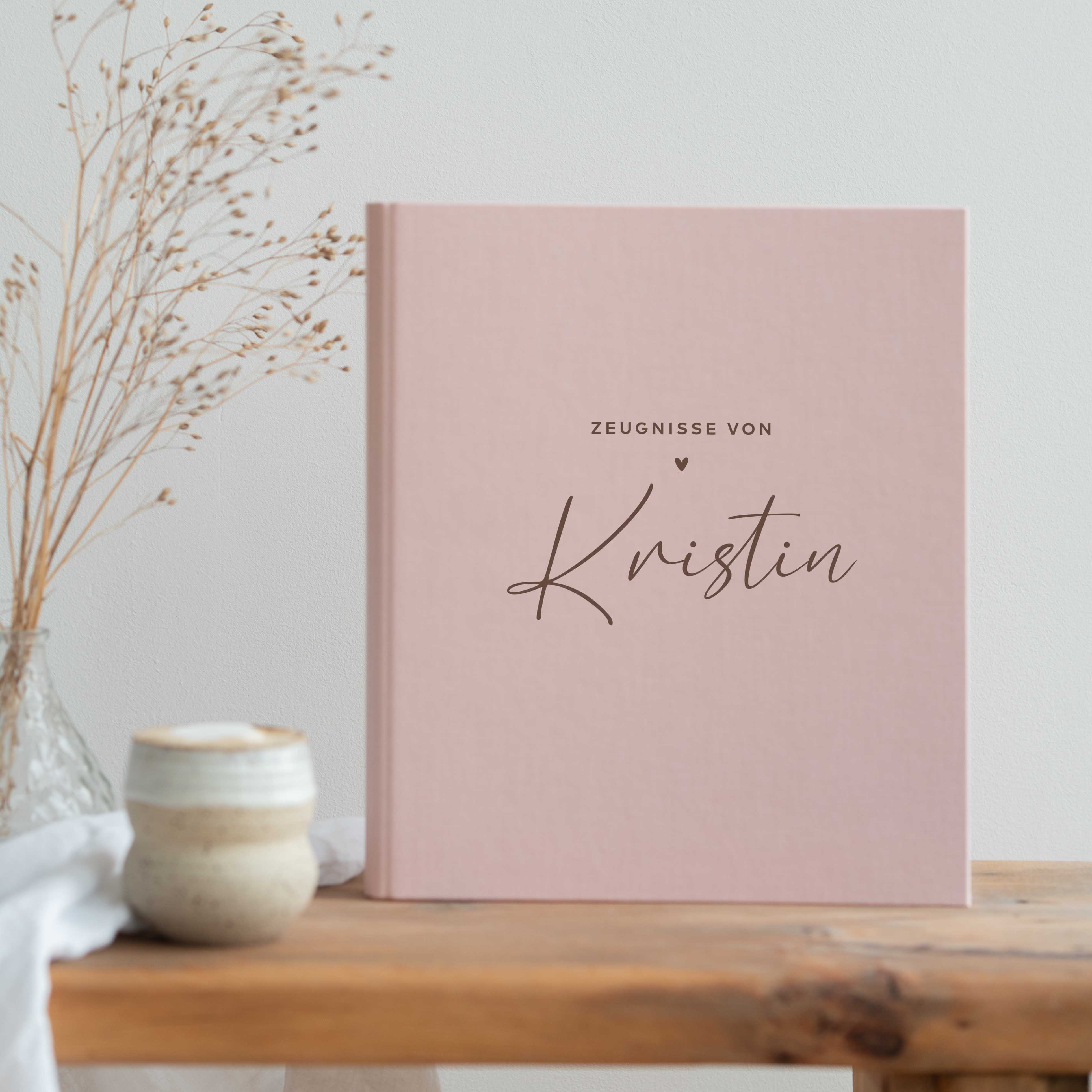 Ordner aus Leinen personalisierbar - mit Name & Anlass