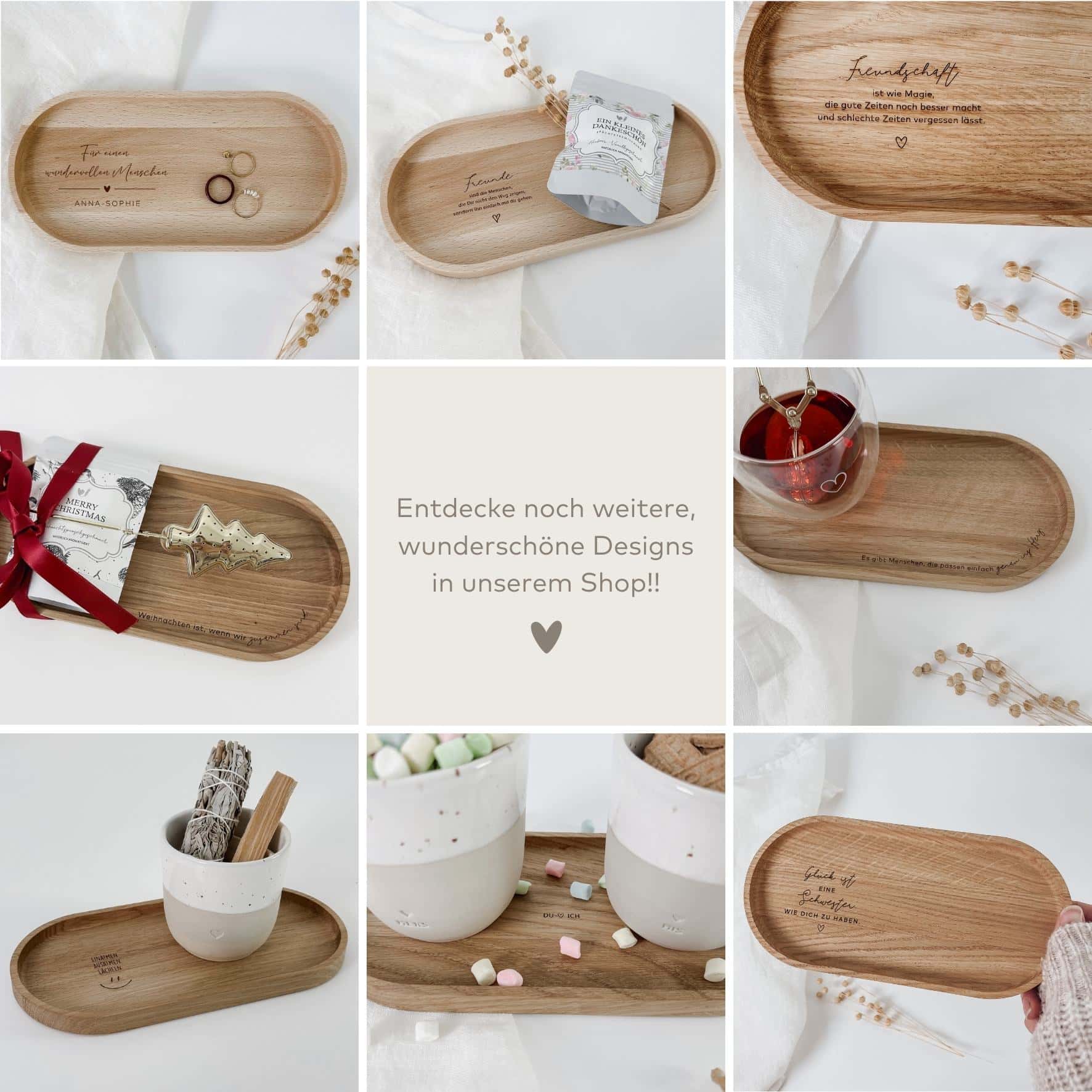 Personalisiertes Tablett für einen wundervollen Menschen aus Holz