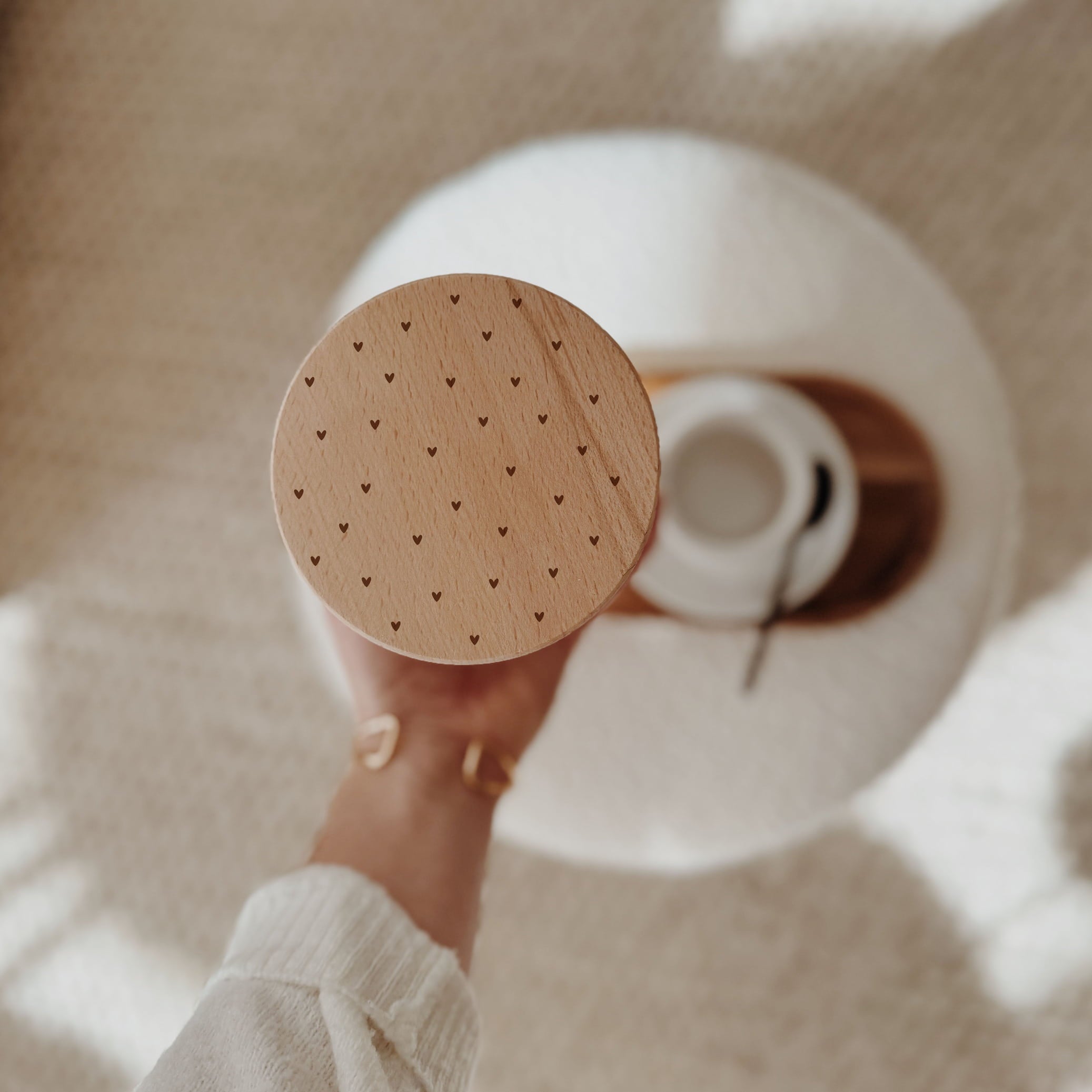 Personalisiertes Vorratsglas - Herzchen