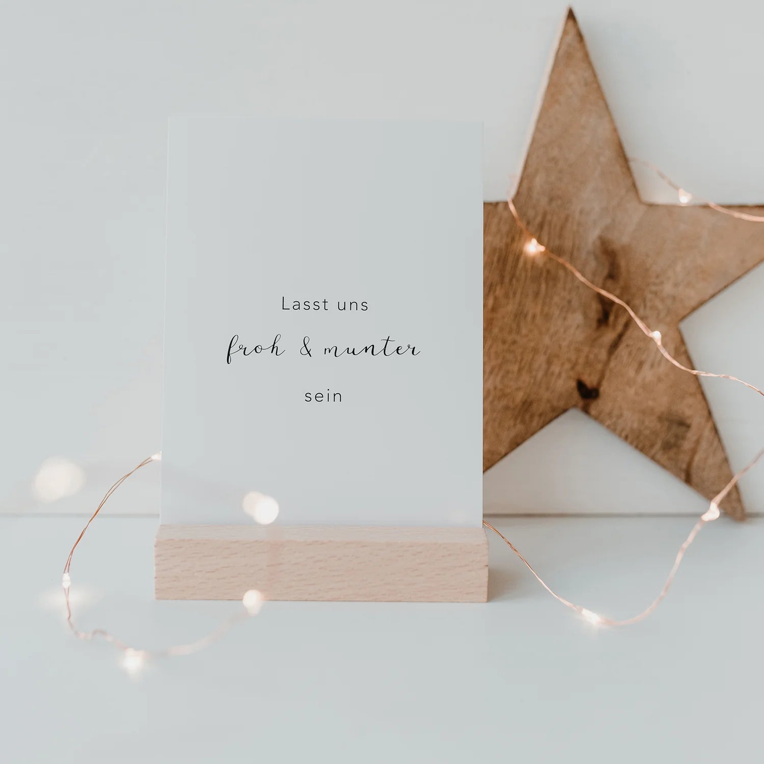 Weihnachtskarte „Froh und Munter"