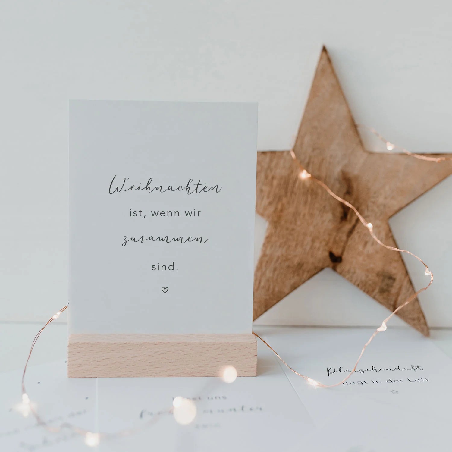 Weihnachtskarte „Weihnachten ist"
