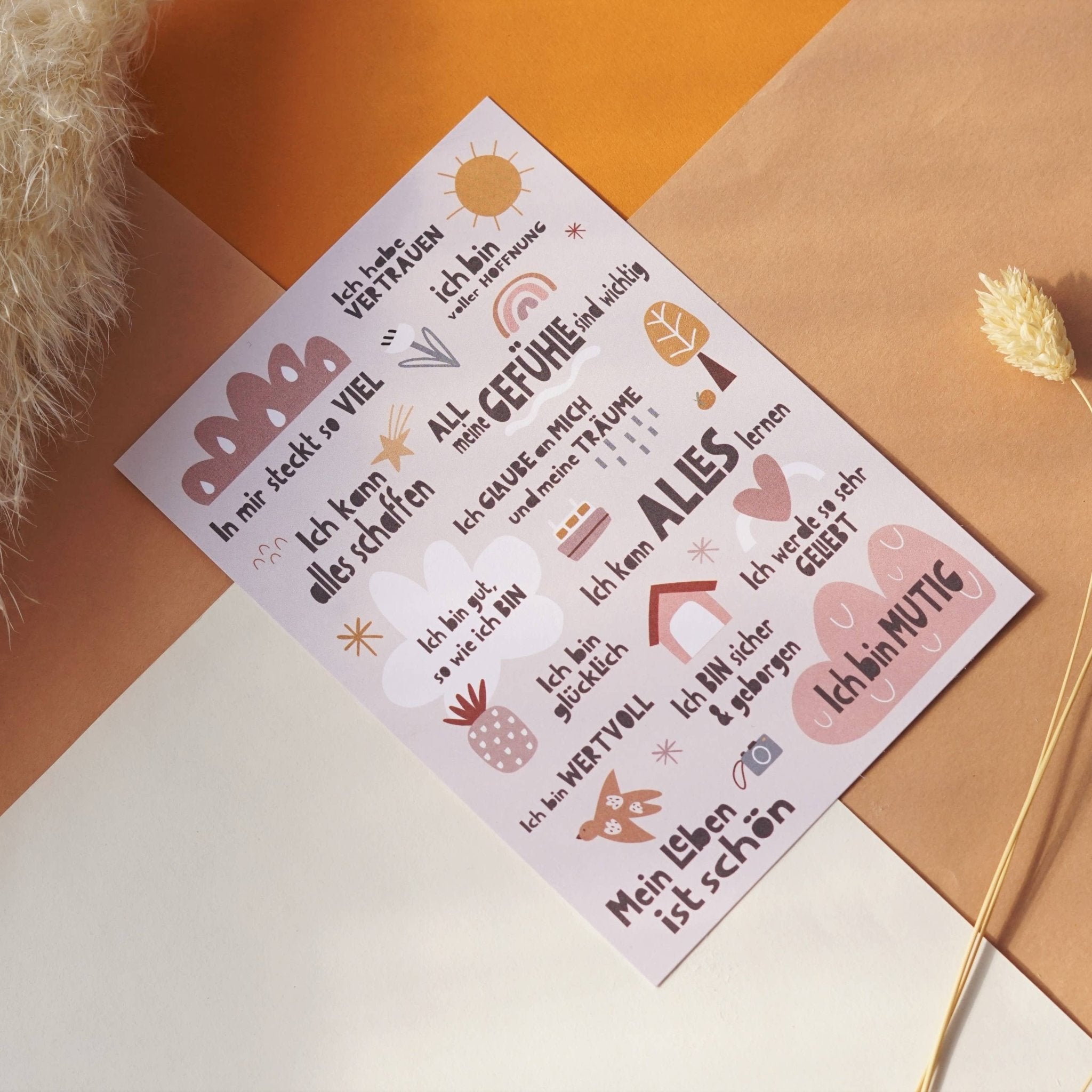 Affirmationskarte - Peaceful World - lyllevenn