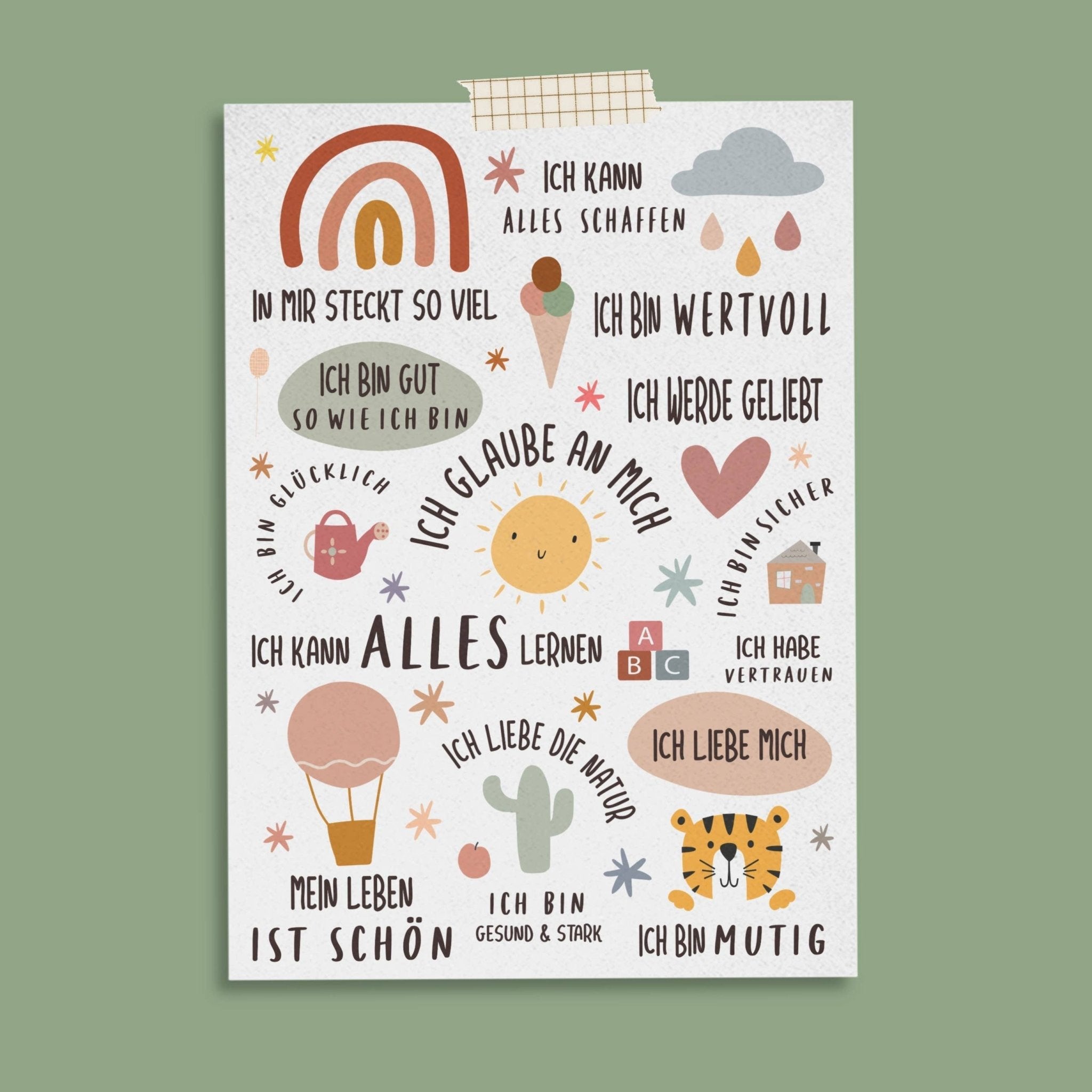 Affirmationskarte - Regenbogen - lyllevenn