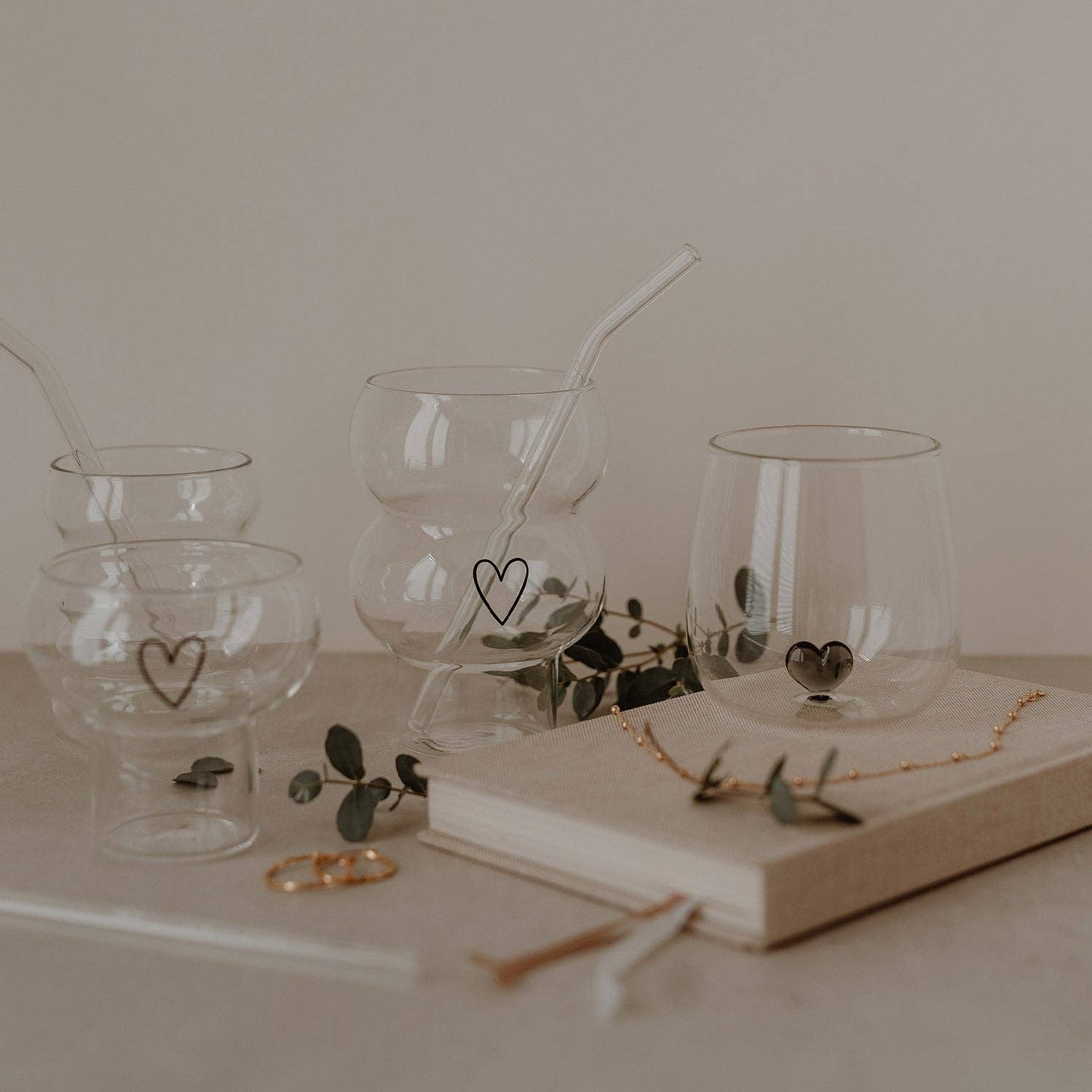Trinkglas – Double Bubble Herz