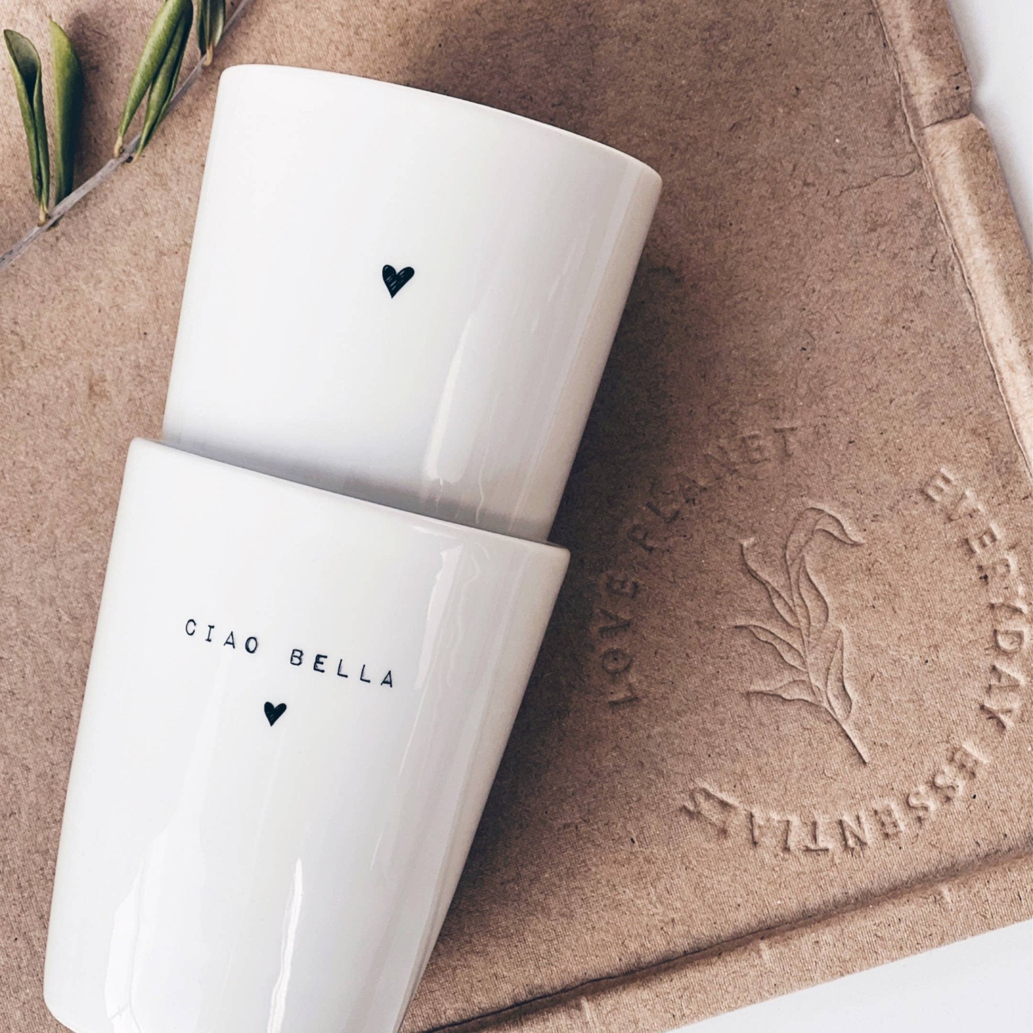 Becher Tasse Herz - Herzensmensch Geschenk - lyllevenn