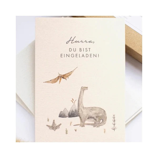 Einladungskarten 10er Set - Dino