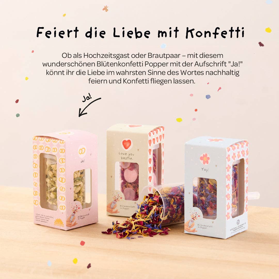 Blütenkonfetti Popper Hochzeit - Ja! - lyllevenn