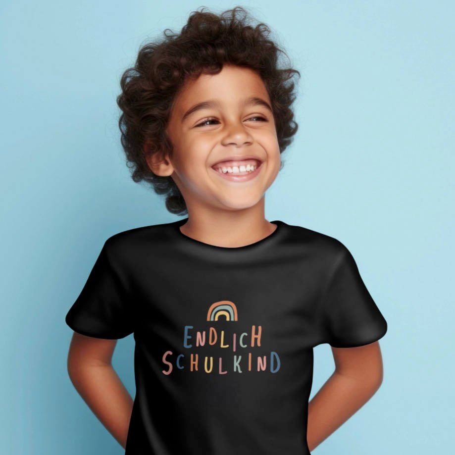 Bügelbild - Endlich Schulkind Regenbogen - lyllevenn