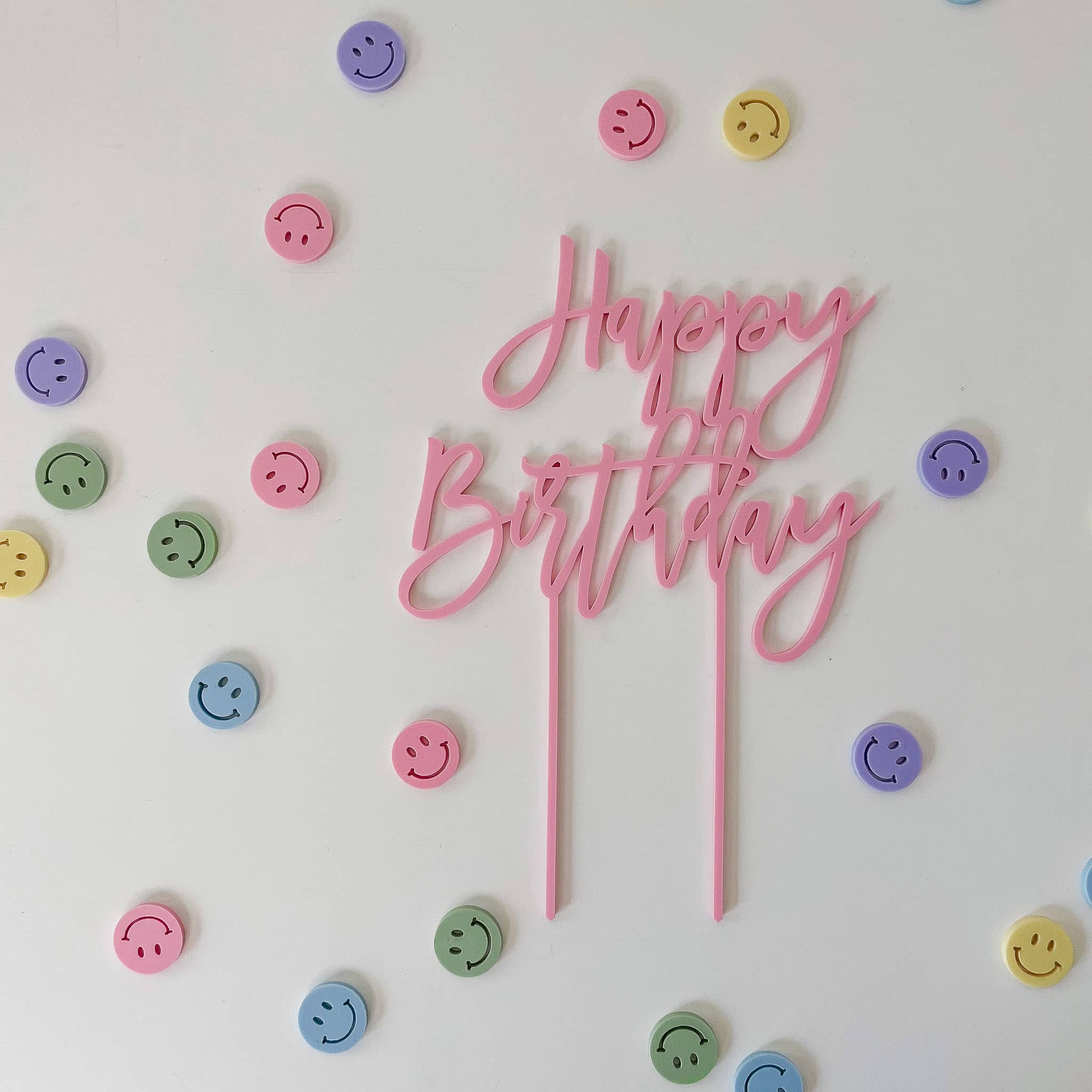 Cake Topper Happy Birthday bunt - lyllevenn