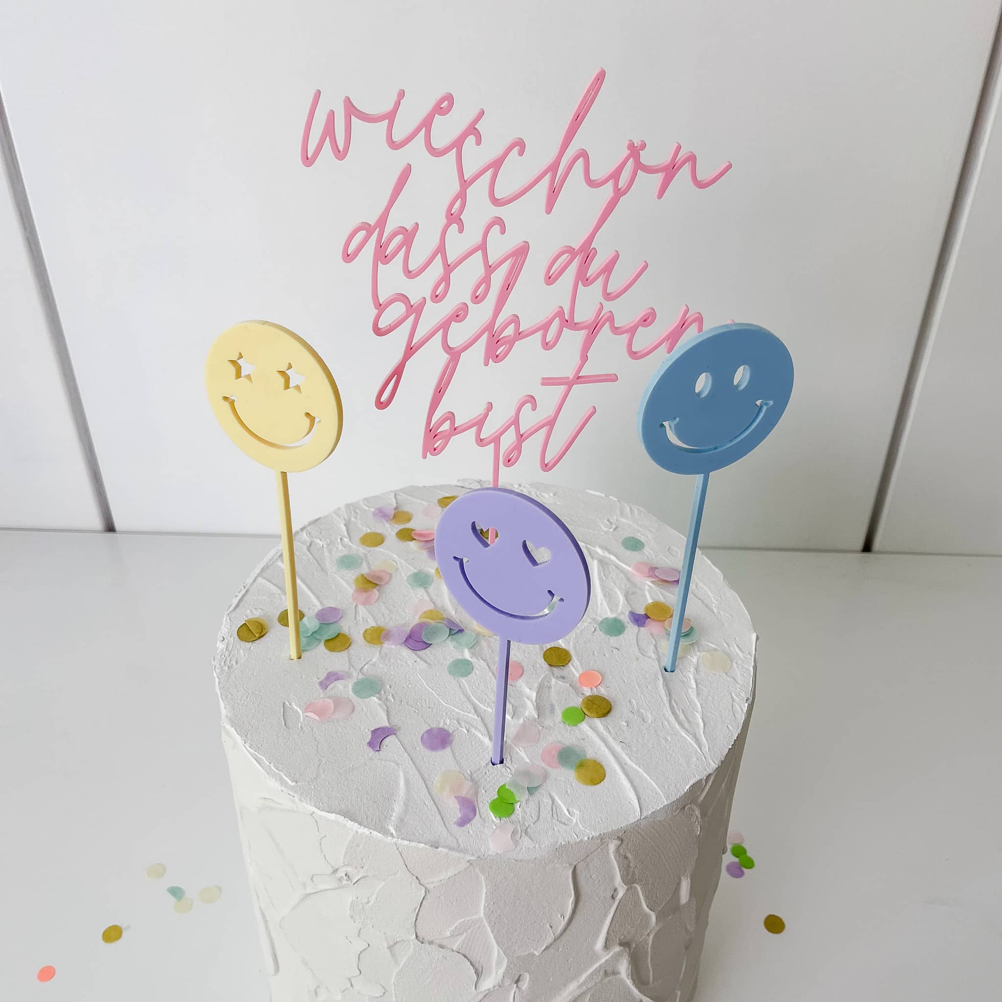 Cake Topper wie schön dass du geboren bist - lyllevenn