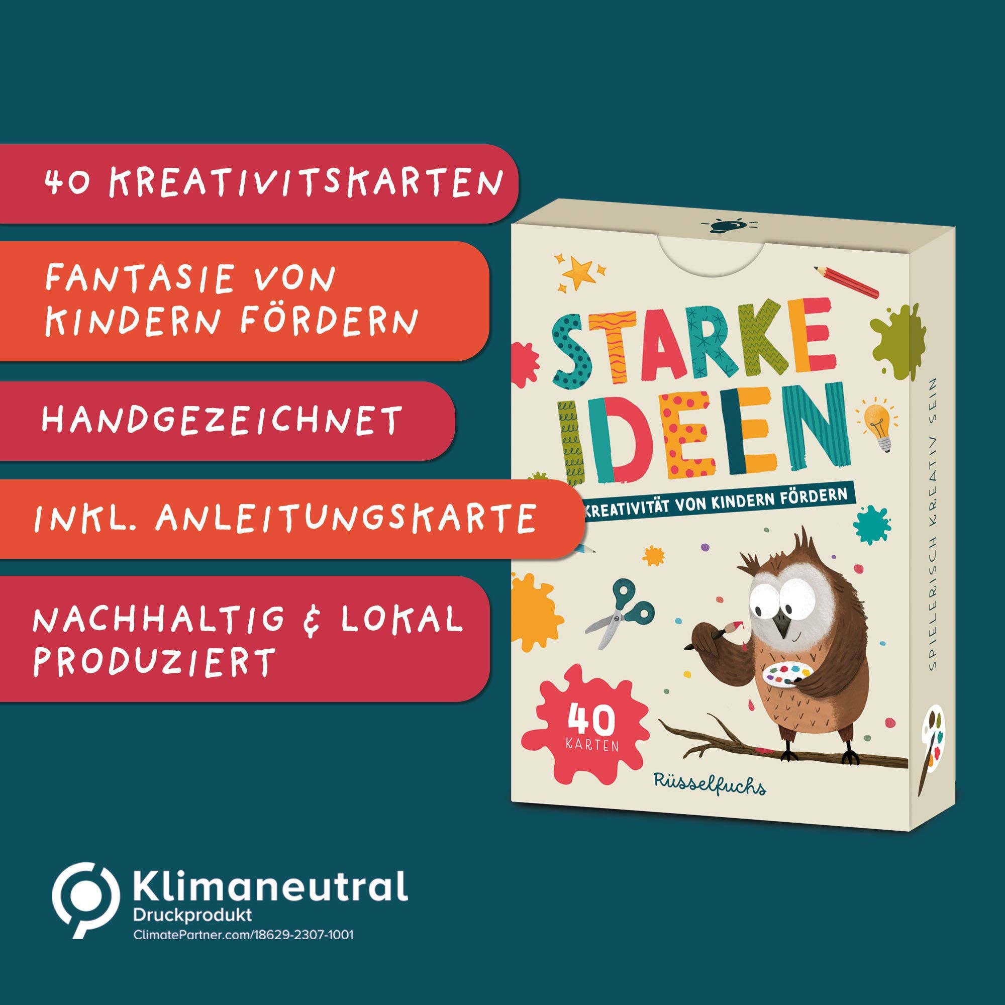 Kreativitätskarten für Kinder und starke Ideen