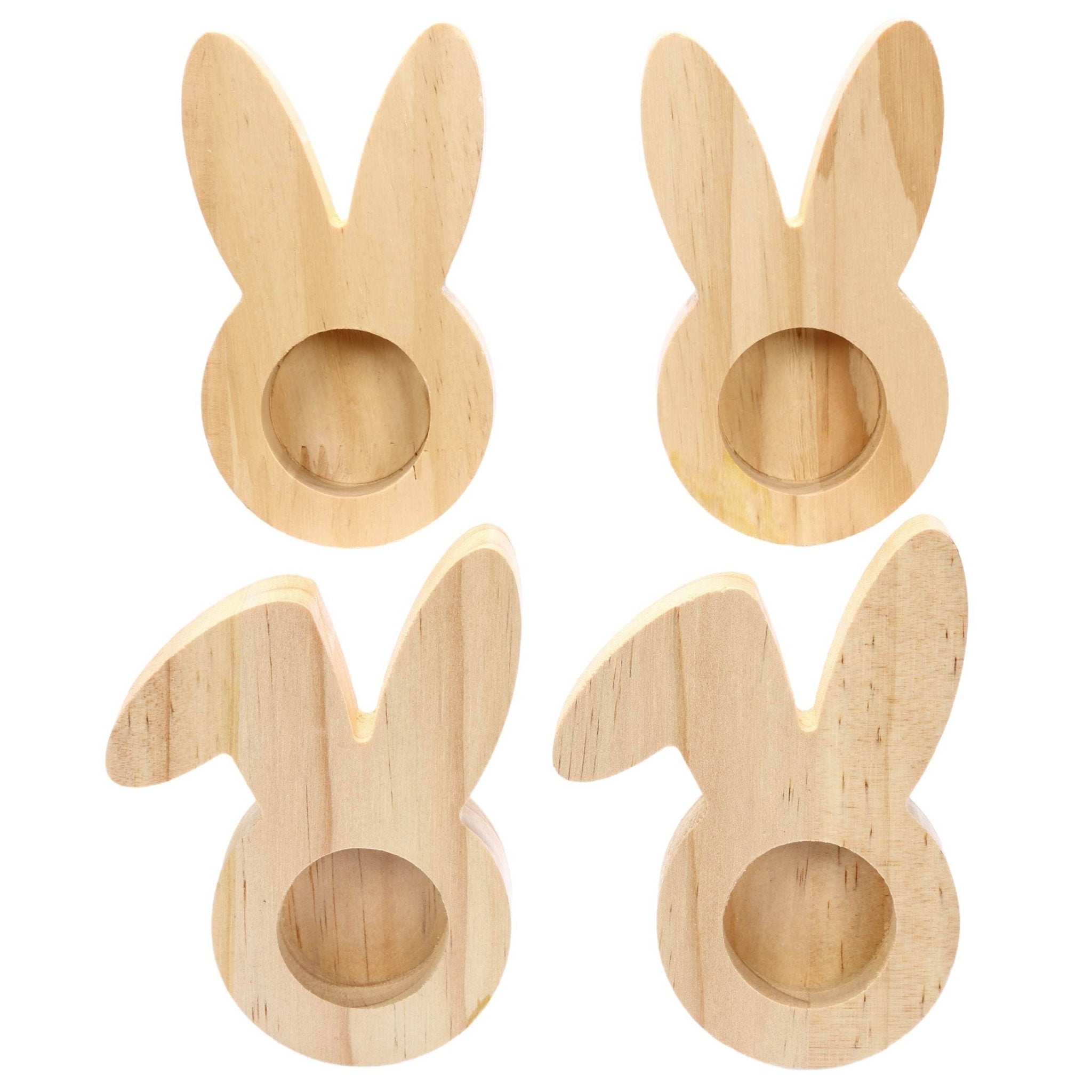 Eierbecher personalisiert Holz - Hase - lyllevenn
