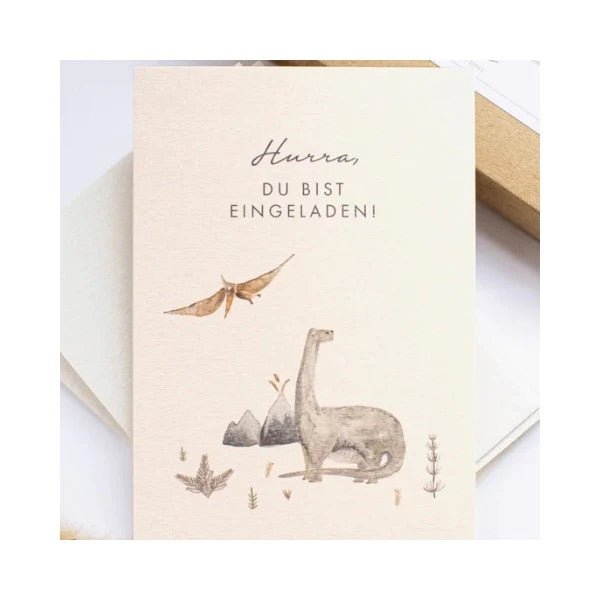 Einladungskarten 10er Set - Dino - lyllevenn