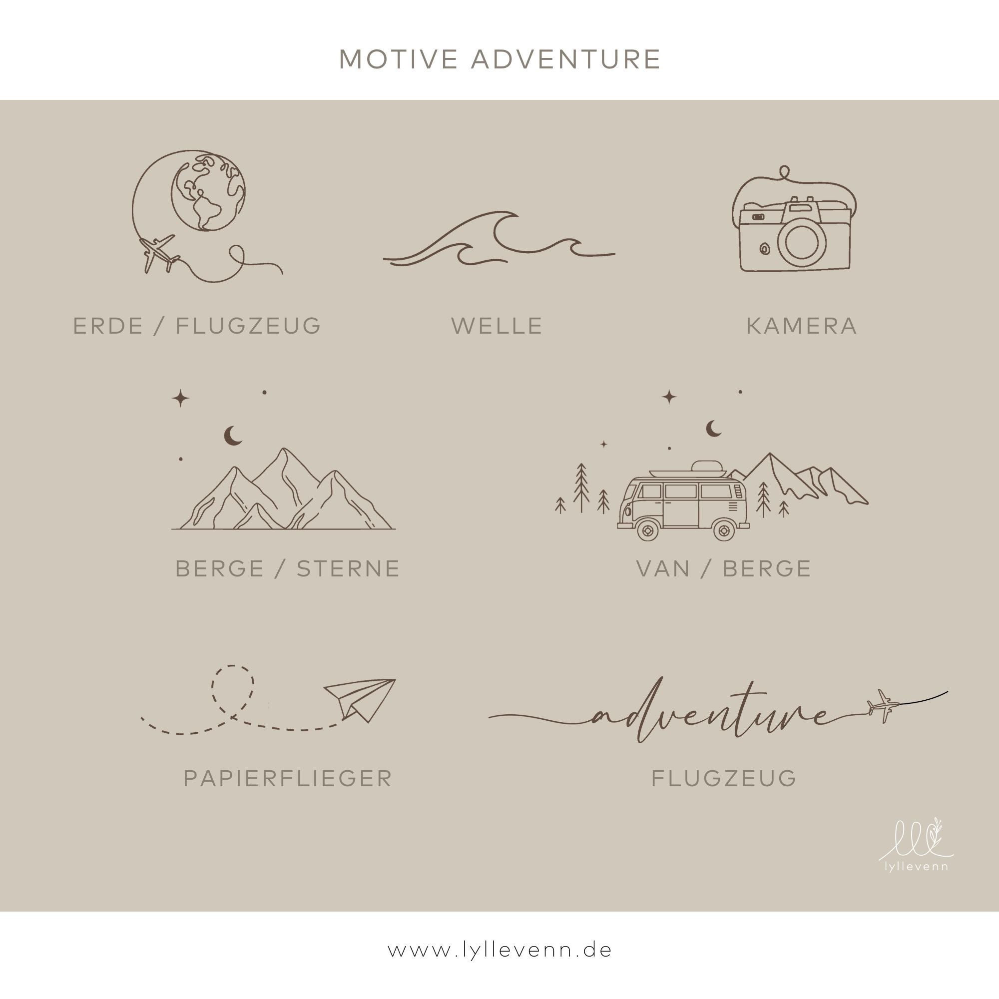 Erinnerungskiste Holz personalisiert - Adventure - lyllevenn