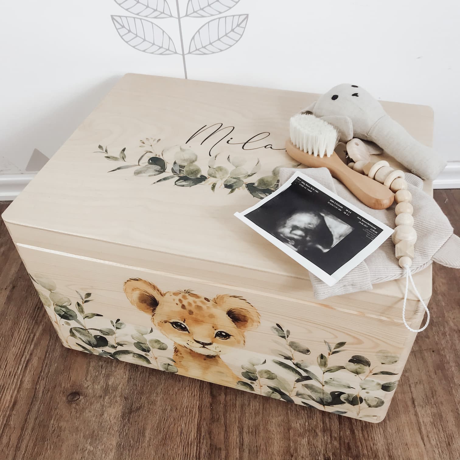 Erinnerungskiste Holz personalisiert - Bedruckt Wunschmotive - lyllevenn