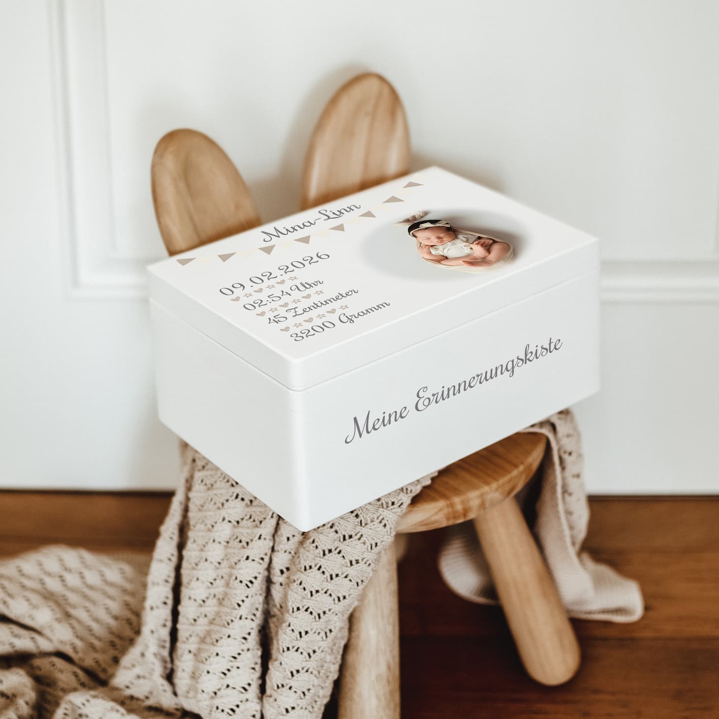 Erinnerungskiste Holz personalisiert -  Darina Design - lyllevenn