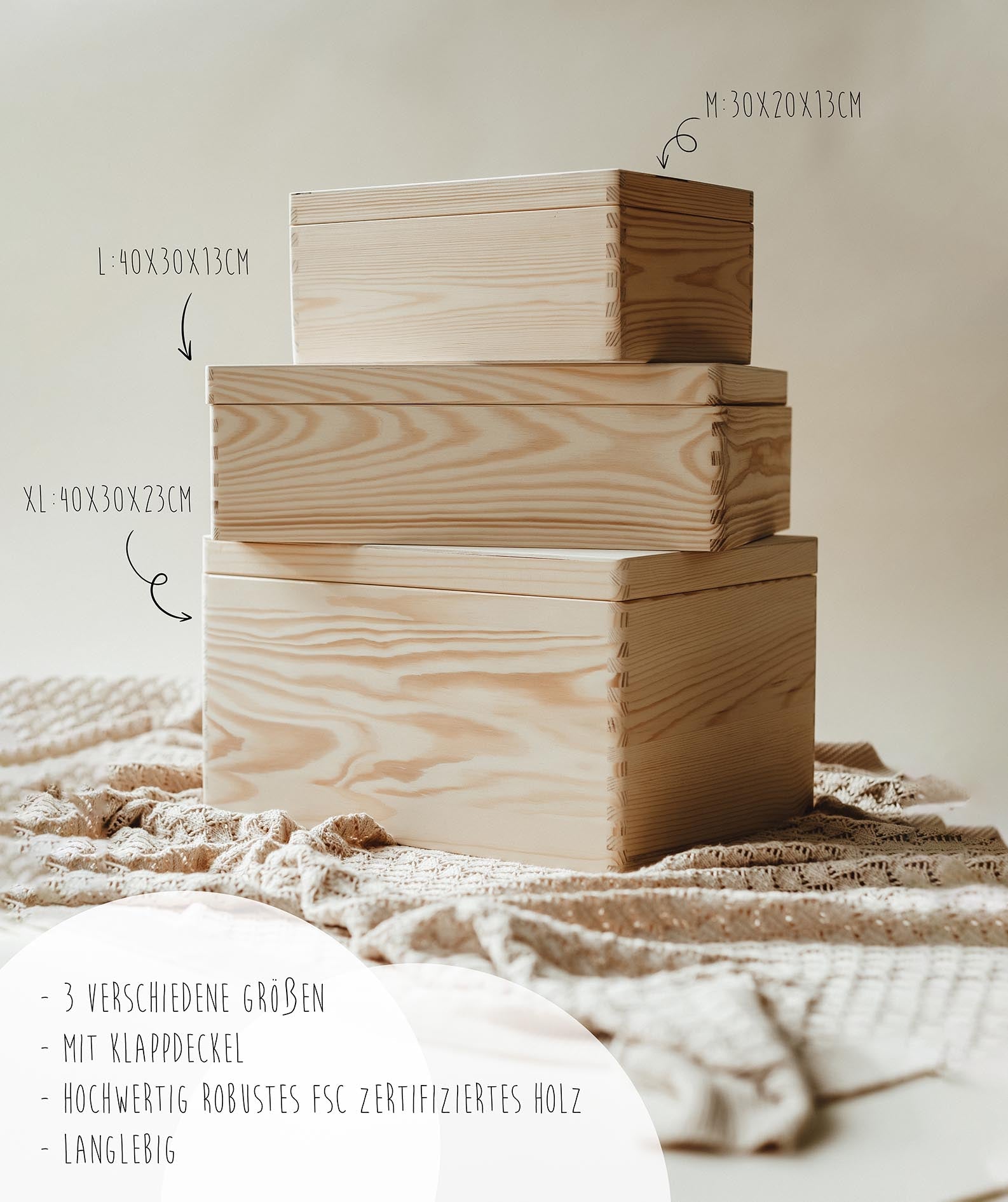 Erinnerungskiste Holz personalisiert - Memories - lyllevenn