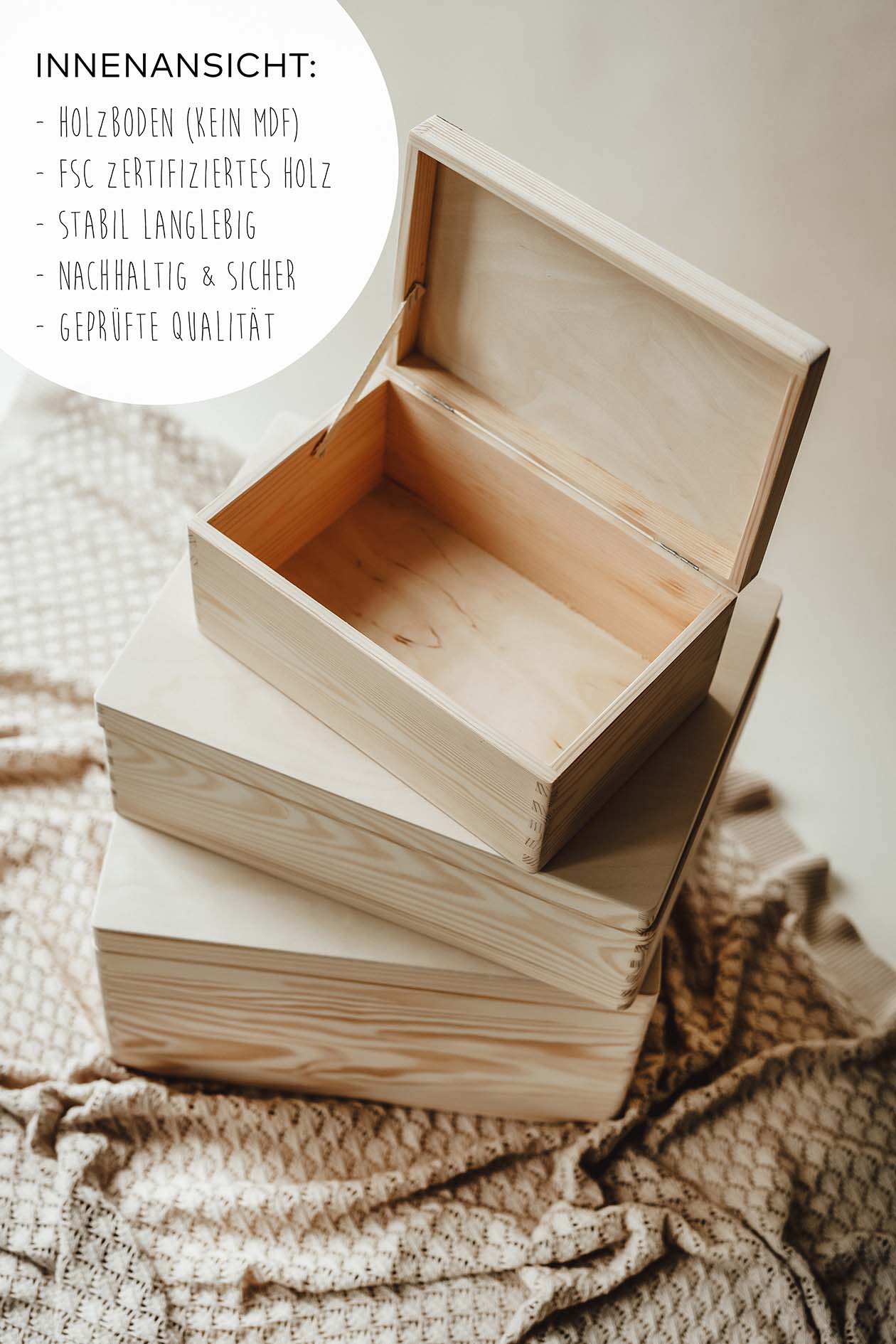 Erinnerungskiste Holz personalisiert - Memories - lyllevenn