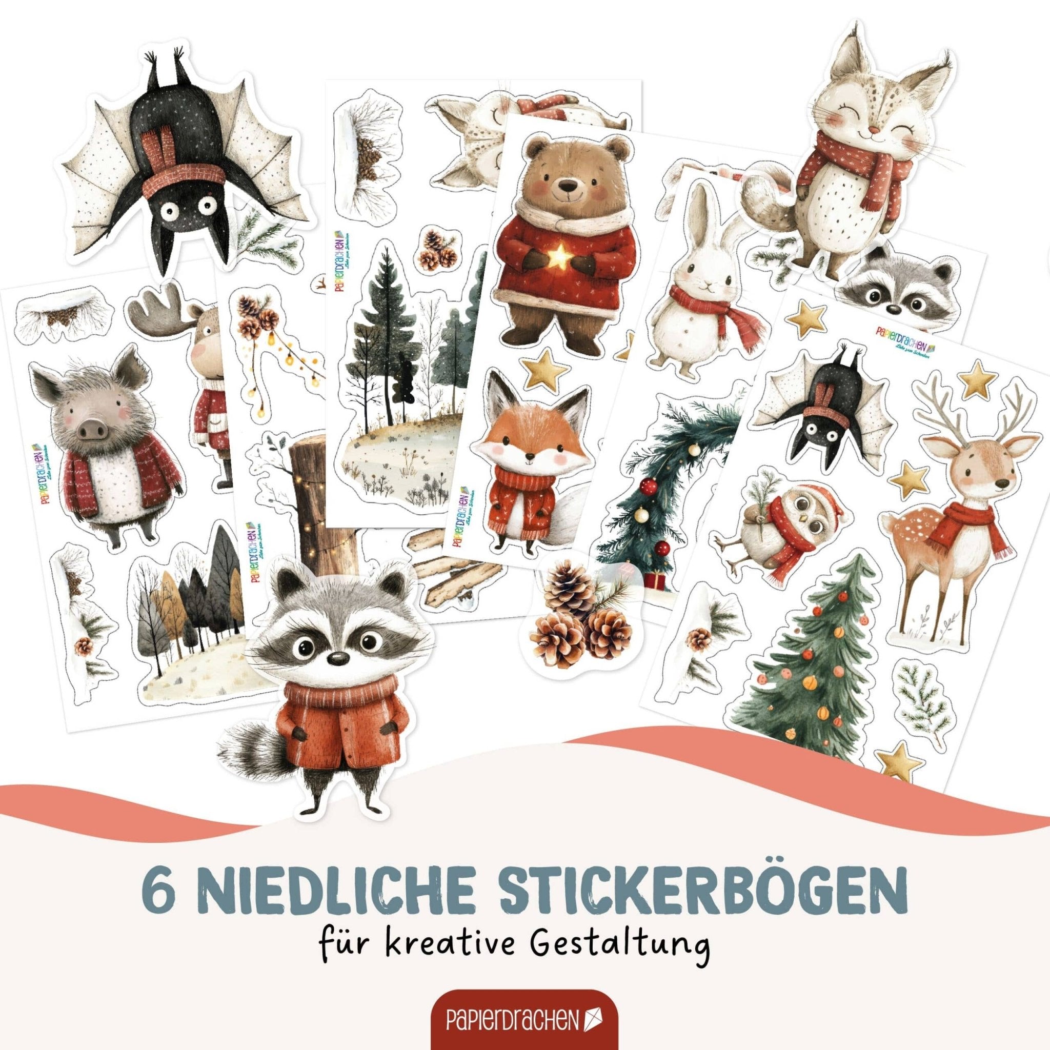 Fensterbilder Weihnachten – Waldtiere - lyllevenn