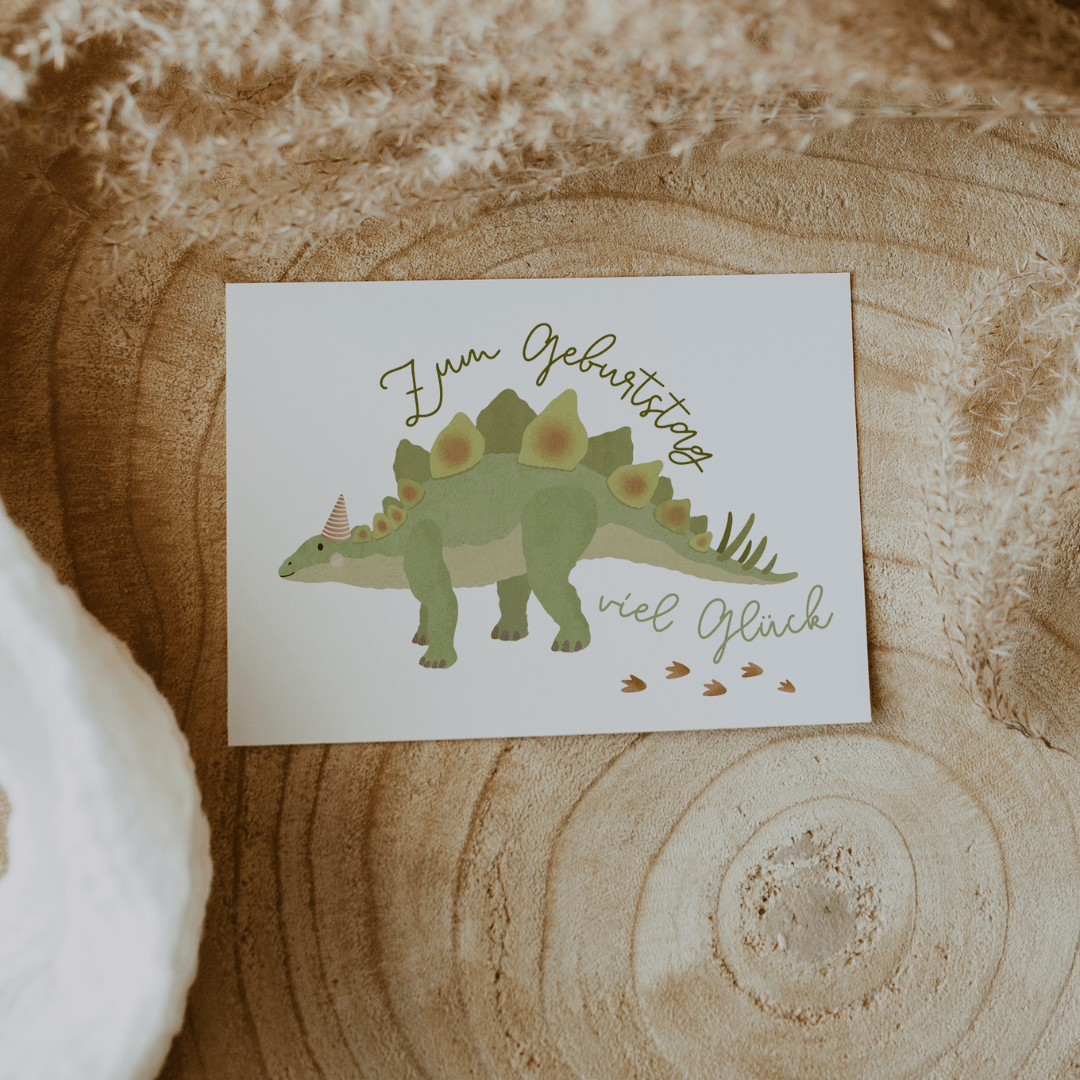 Geburtstagkarte - Dino - lyllevenn