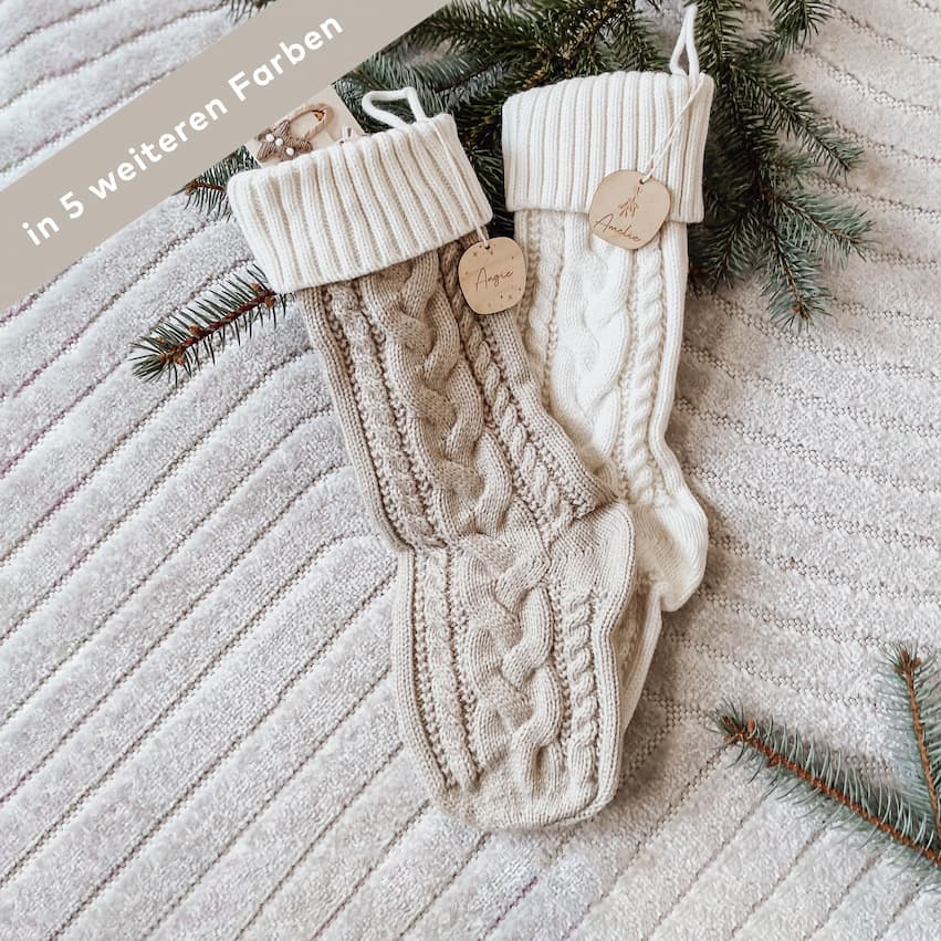 Gestrickter Nikolausstiefel - Weihnachtsstrumpf zum Befüllen - lyllevenn