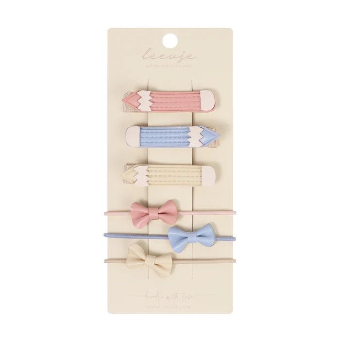 Haaraccessoire - Set - Buntstifte & Schleifen mix - lyllevenn