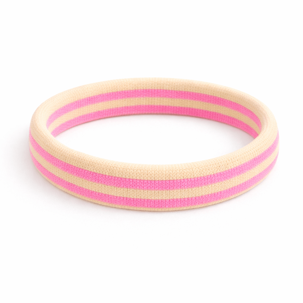 Haargummi gestreift - Beige Pink - lyllevenn
