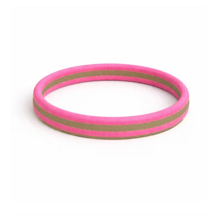 Haargummi gestreift - Pink Grün - lyllevenn