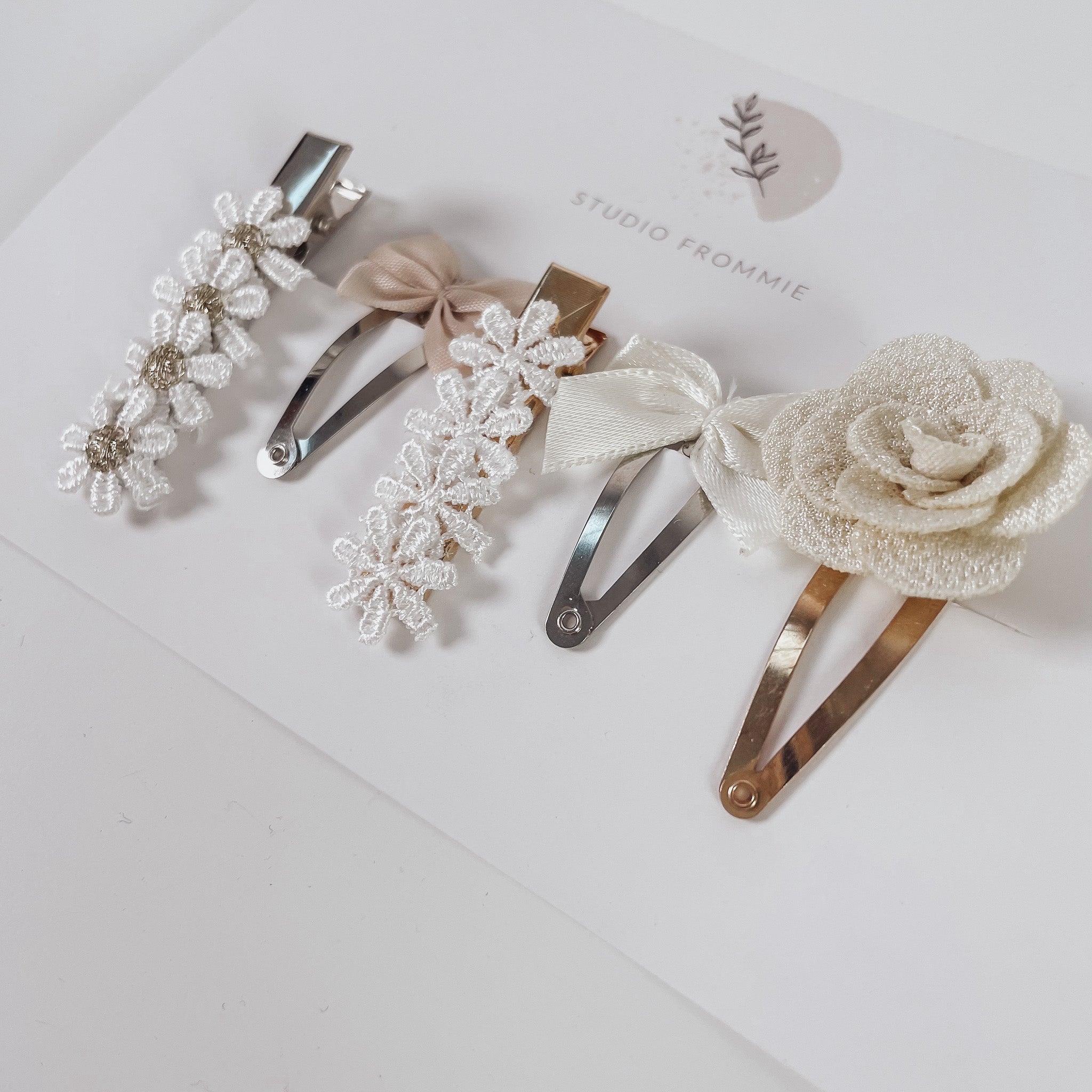 Haarspangen 5er Set - Florale Haarclips - lyllevenn