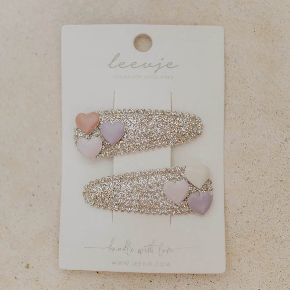 Haarspangen - Glitzer Herz - lyllevenn