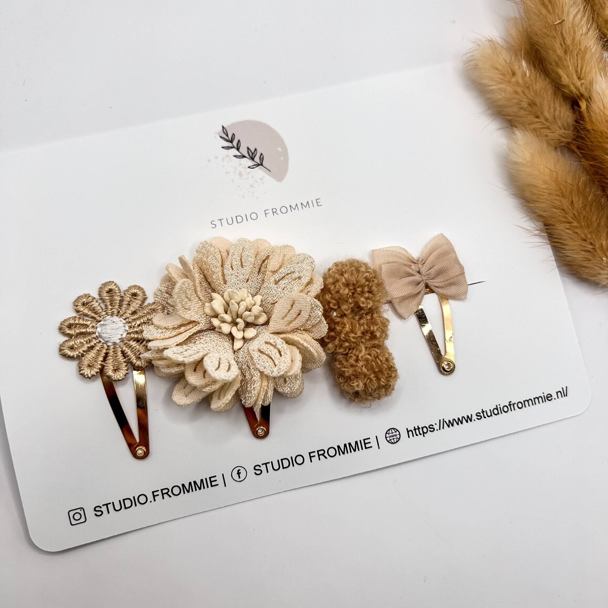 Haarspangen Set - Blumen, Schleife & Plüsch - lyllevenn
