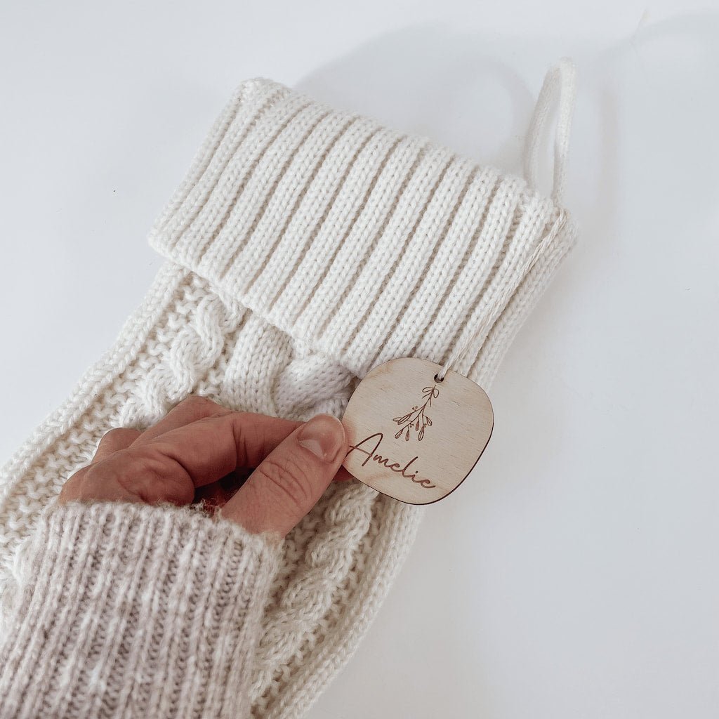 Holzanhänger personalisiert Holz - Rund - lyllevenn