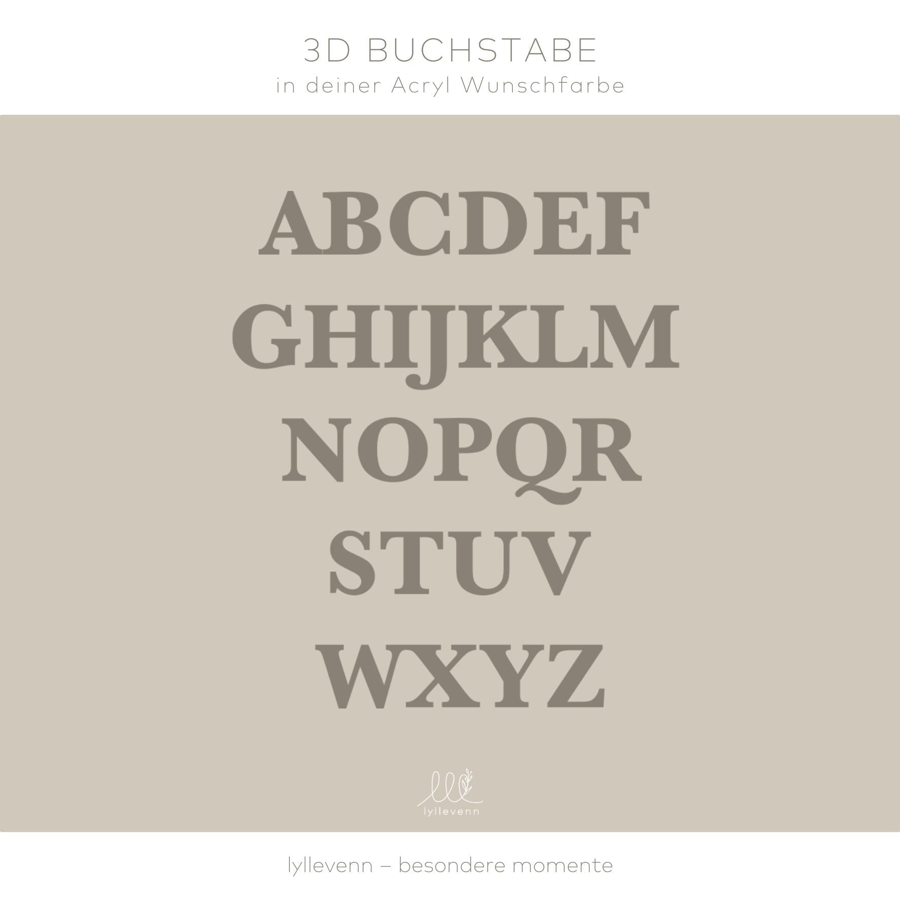 Holzanhänger personalisiert - mit 3D Buchstaben - lyllevenn
