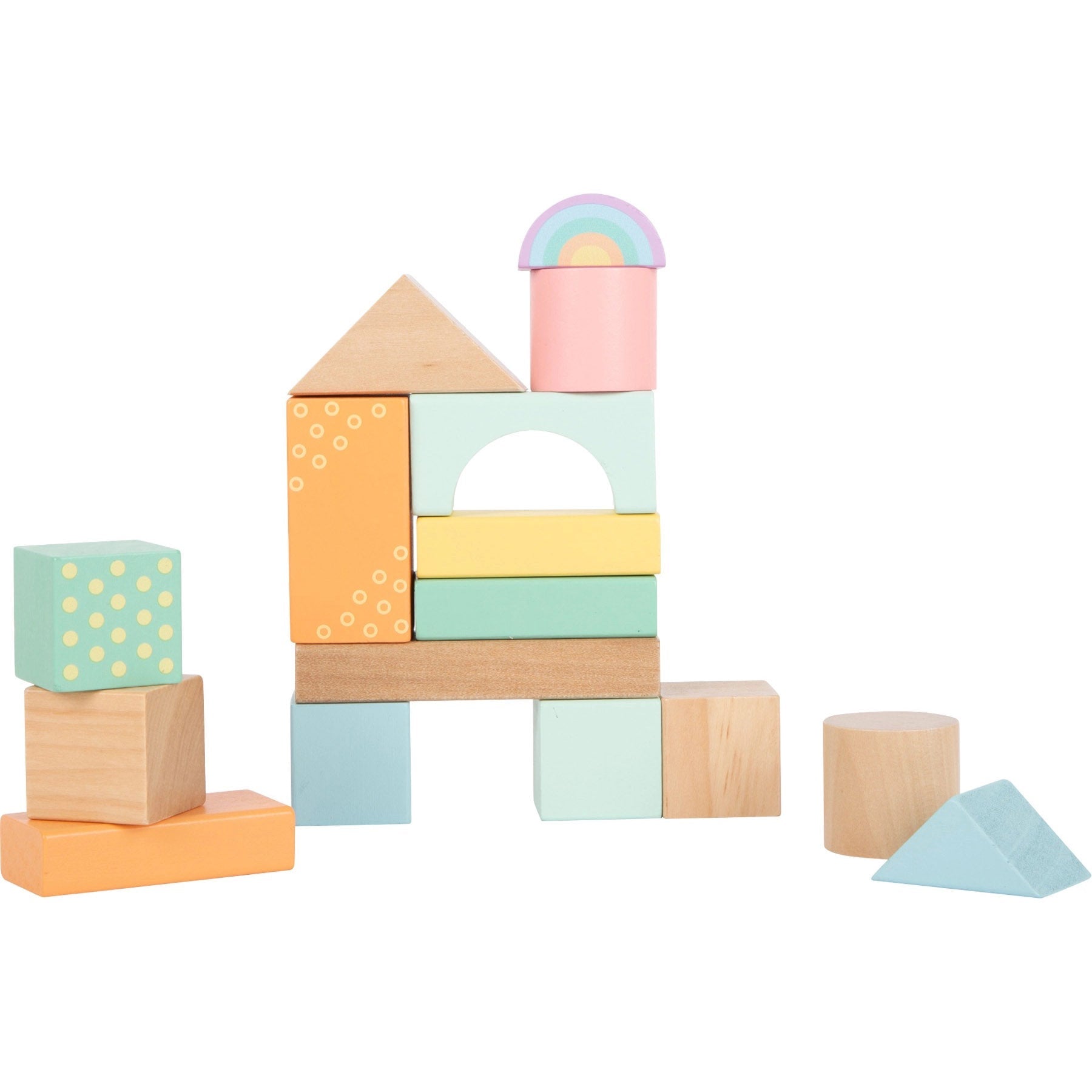 Holzbausteine Pastell - Personalisierbare Bausteine aus Holz - lyllevenn