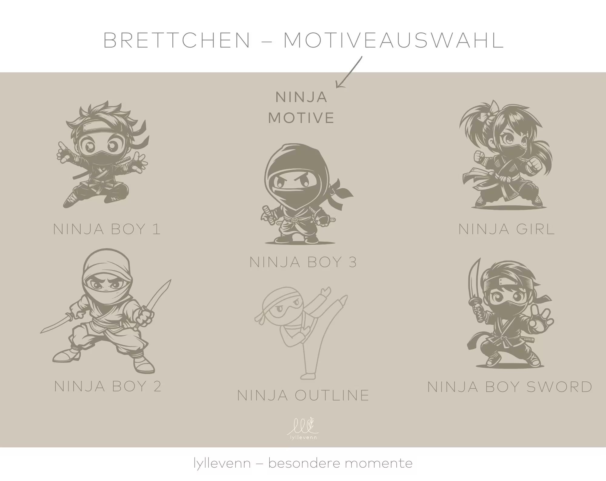 Personalisiertes Frühstücksbrettchen - Ninja