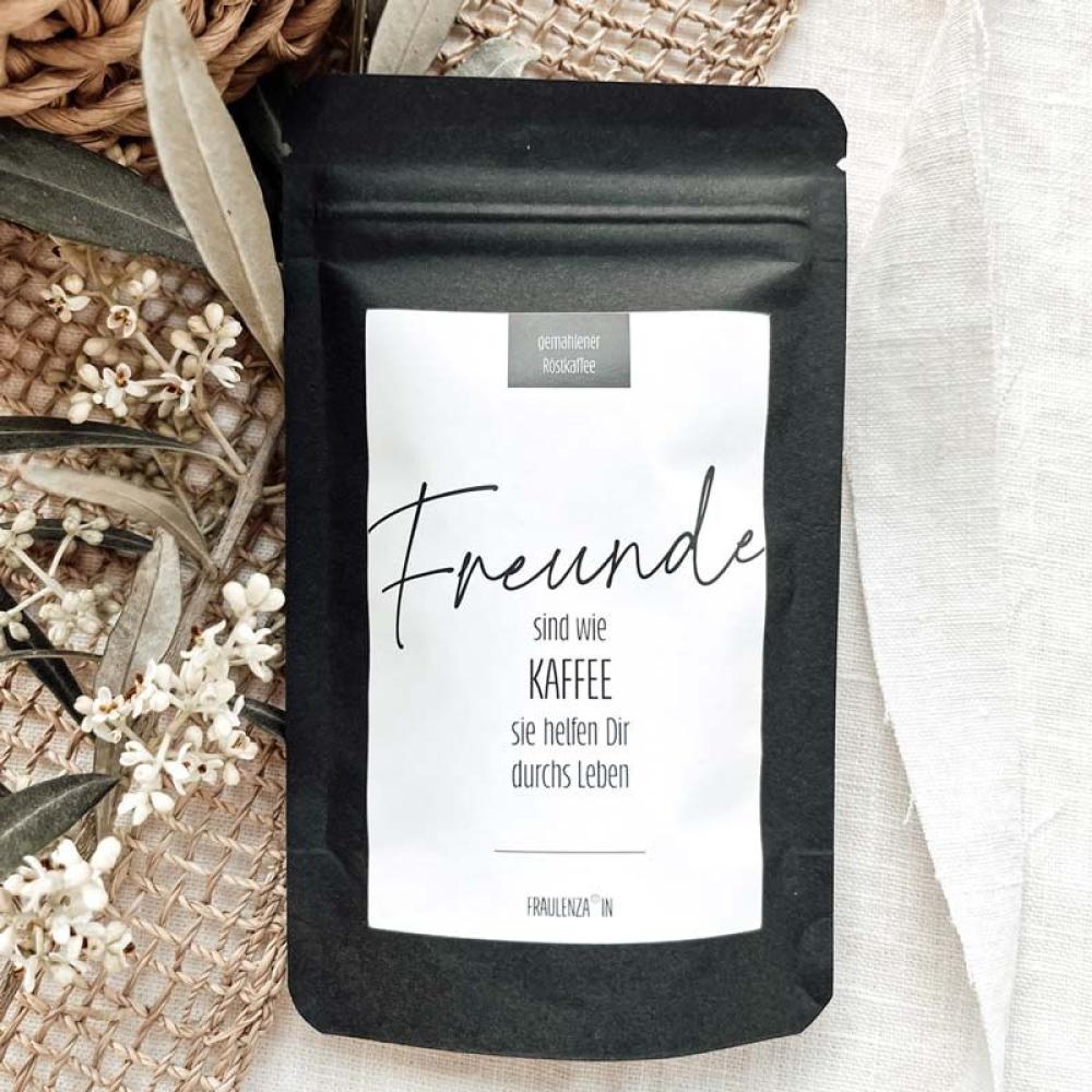 Kaffeepulver Freunde sind wie Kaffee im Mini-Beutel, 25 g gemahlener Röstkaffee, von FRAULENZA.IN