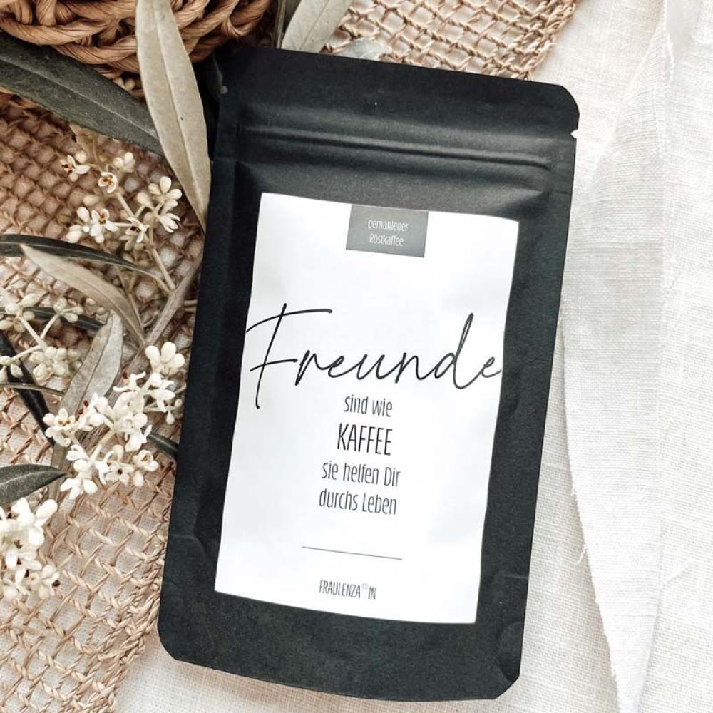 Kaffeepulver Freunde sind wie Kaffee, Mini-Beutel mit gemahlenem Röstkaffee