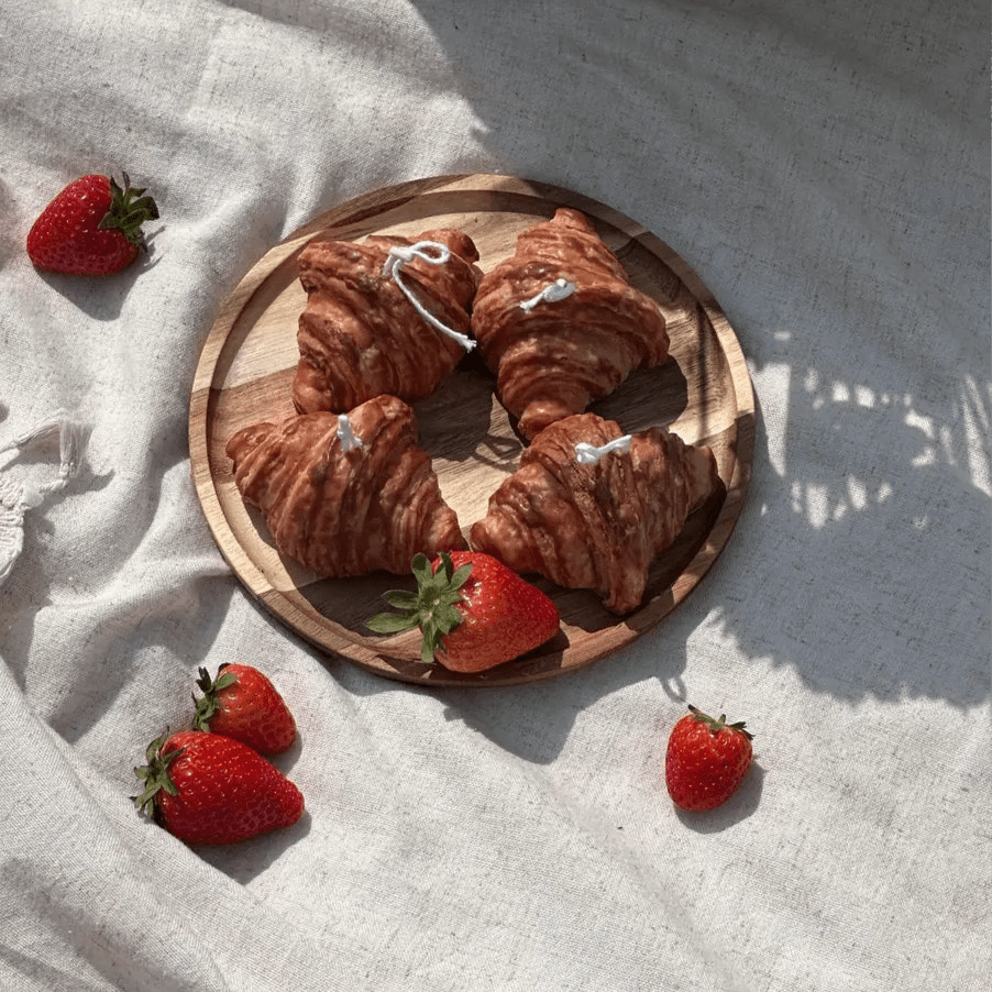 Kerze Croissant - aus Sojawachs Duftfrei - lyllevenn