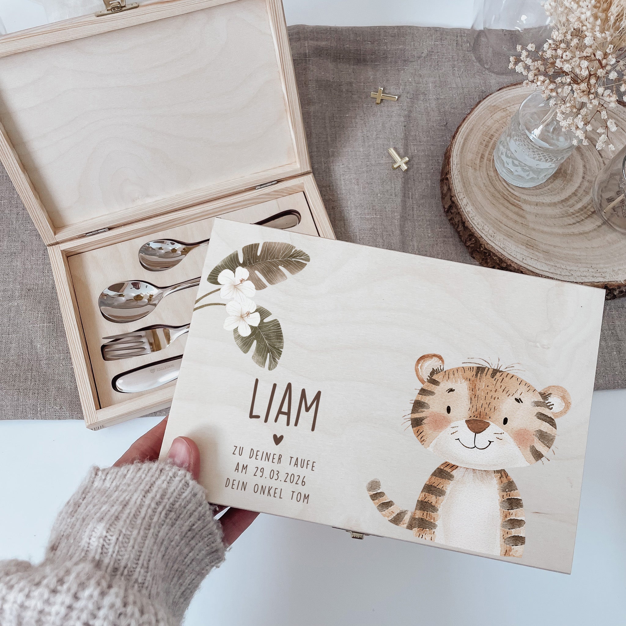 Kinderbesteck personalisierbar bedruckt - Safari - lyllevenn