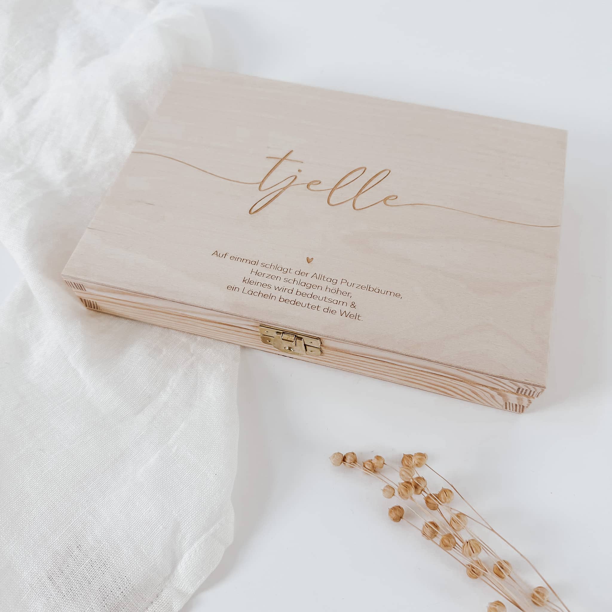 Kinderbesteck personalisierbar mit Gravur – Edelstahl & Holzbox - lyllevenn