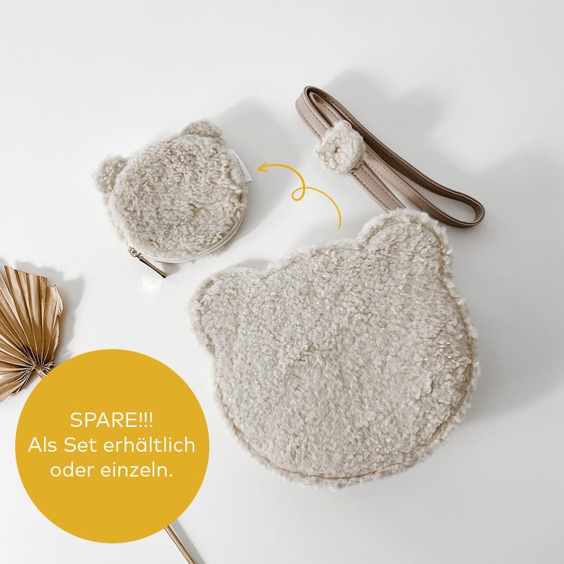 Kinderhandtasche und Portemonnaie - Teddy Bär - lyllevenn