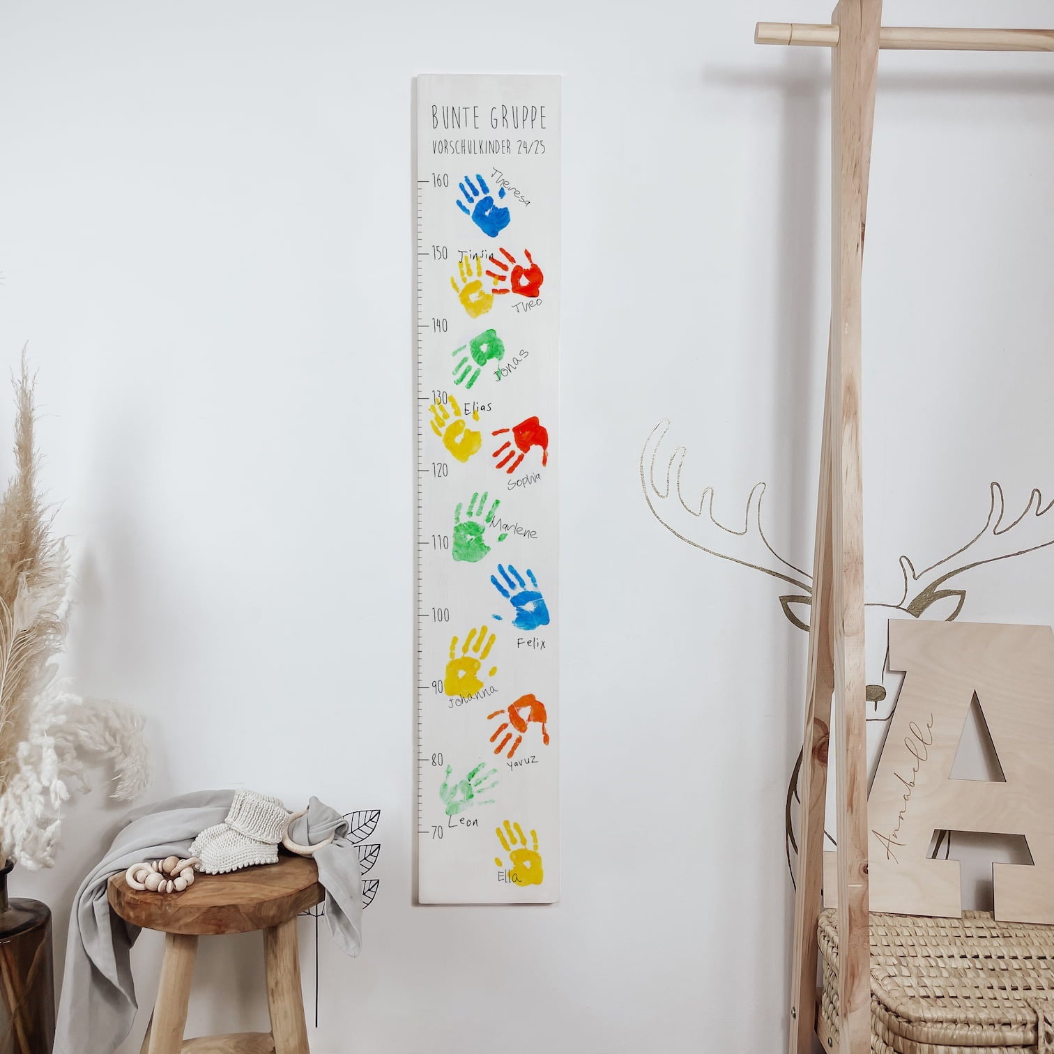 Kindermesslatte Holz personalisiert - Blanko selbstgestalten - lyllevenn