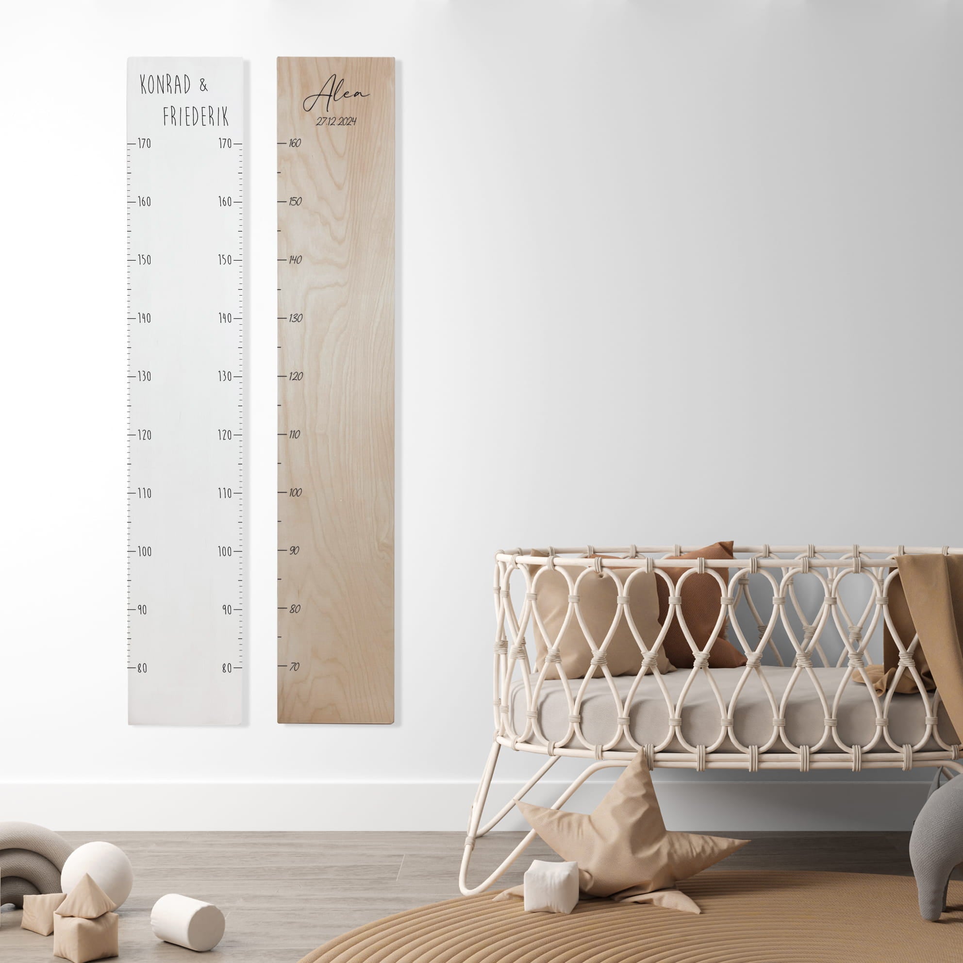 Kindermesslatte Holz personalisiert - Blanko selbstgestalten - lyllevenn