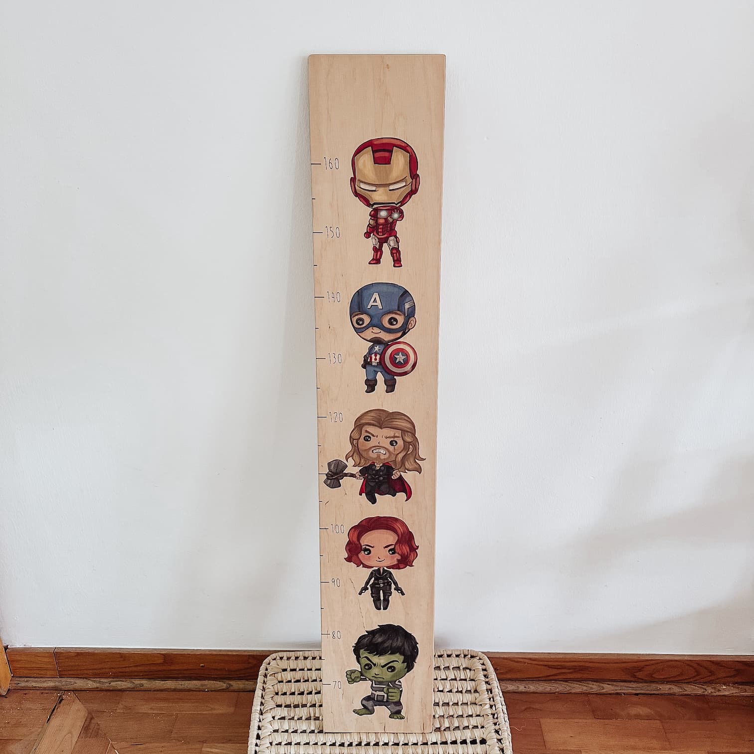 Kindermesslatte Holz personalisiert - Fertige Designs - lyllevenn